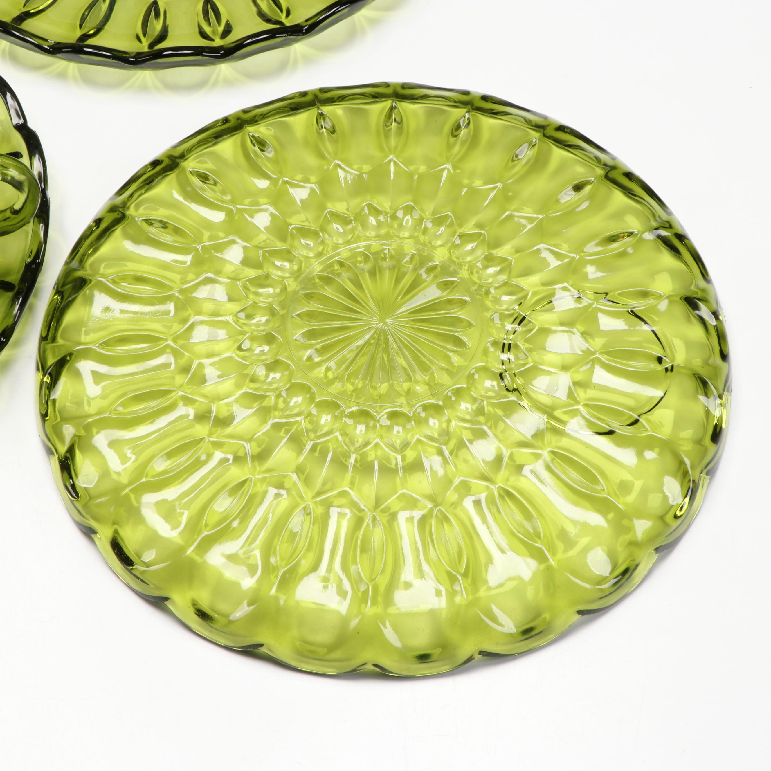 Vintage Anchor Hocking "Fairfield" Eight Piece Snack Set