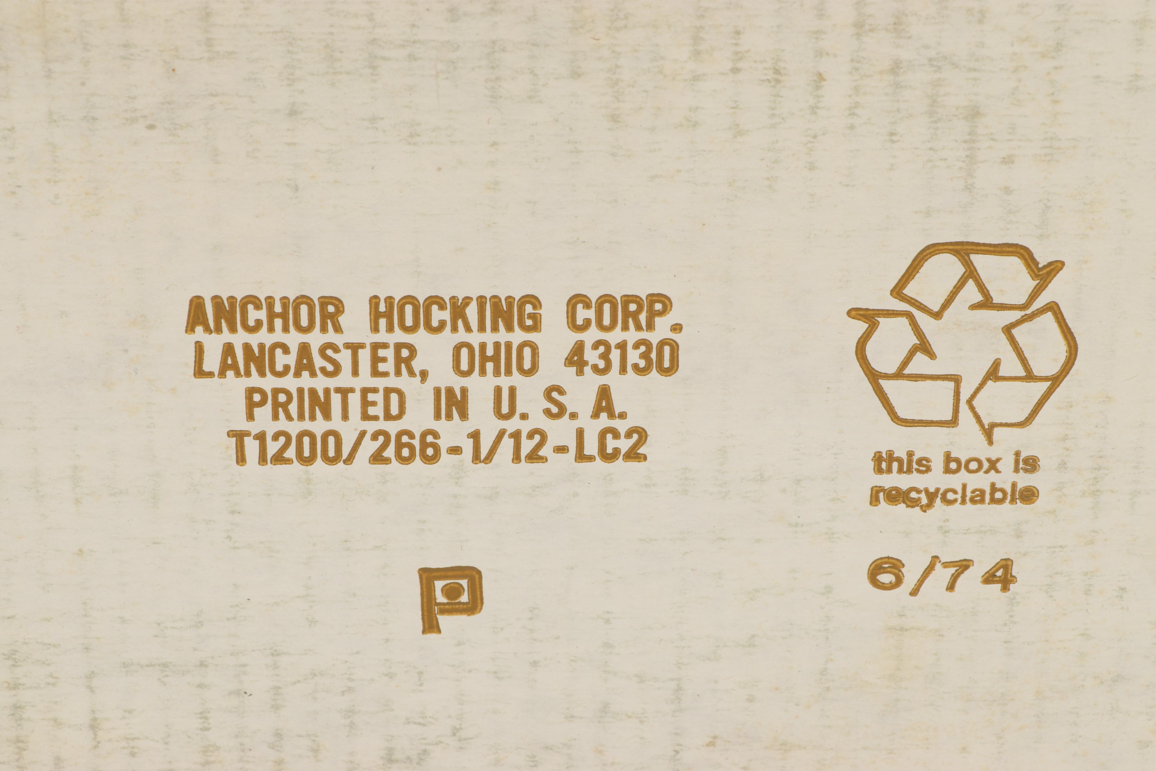 Vintage Anchor Hocking "Fairfield" Eight Piece Snack Set