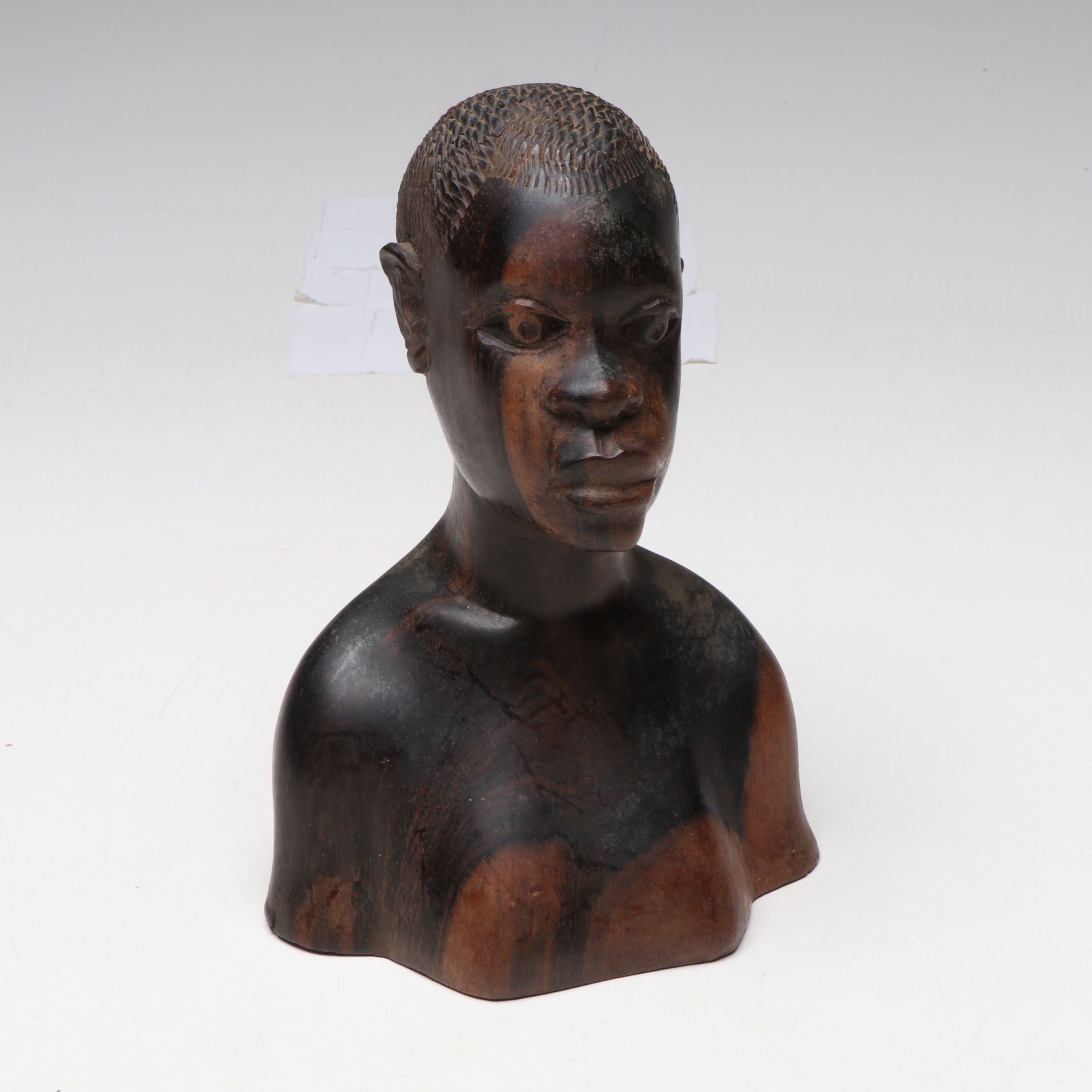 Nigerian Carved Macassar Ebony Portrait Busts of Man and Woman, and More