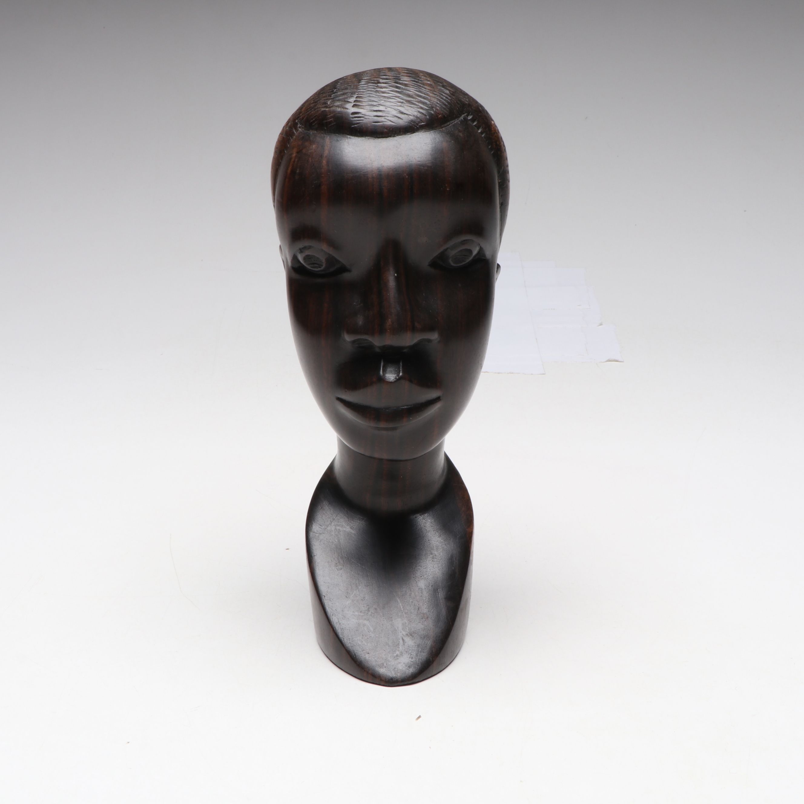 Nigerian Carved Macassar Ebony Portrait Busts of Man and Woman, and More