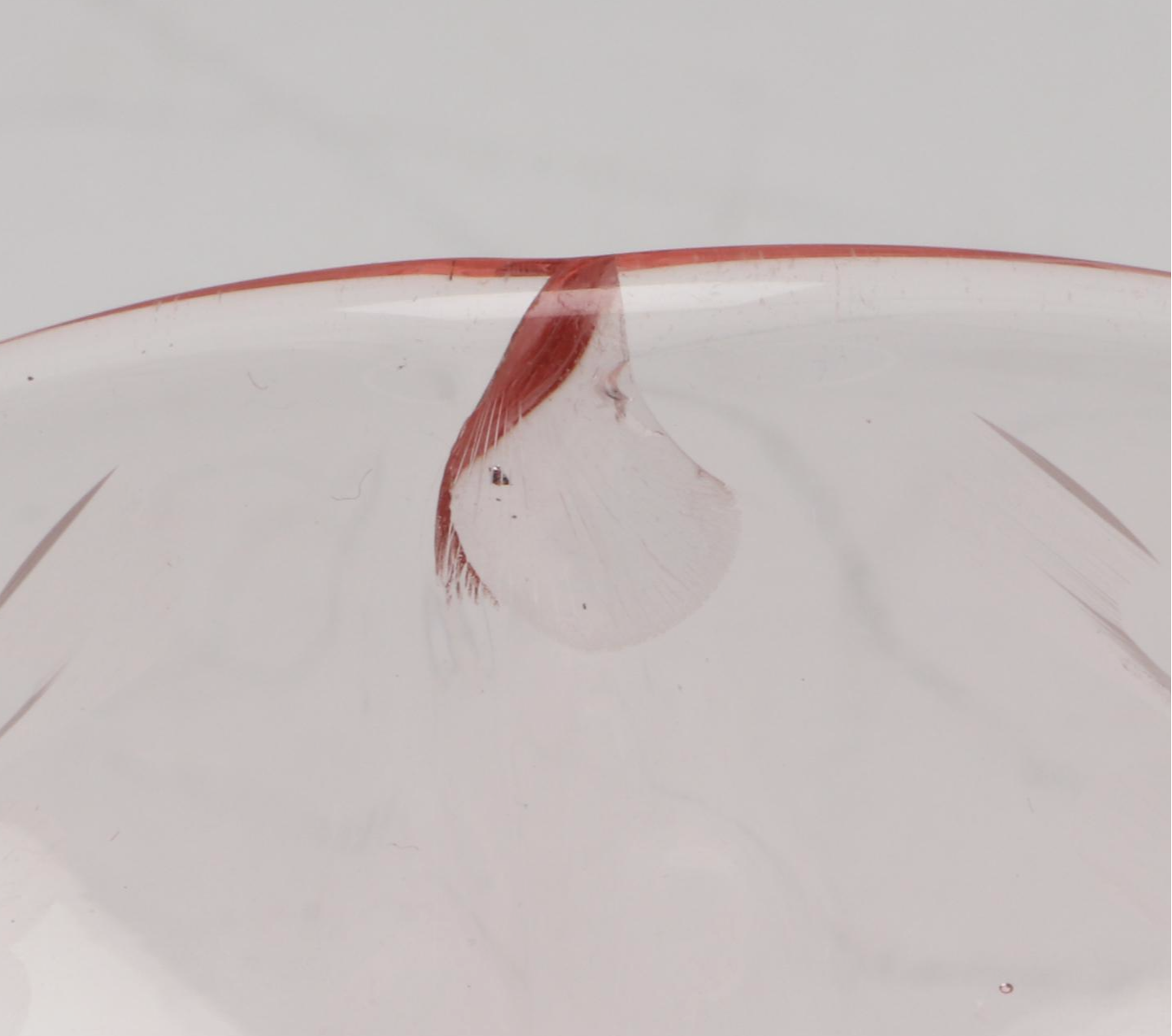 Pink and Amethyst Blown Glass Pitchers and Cruet with EAPG Plate and Bowls