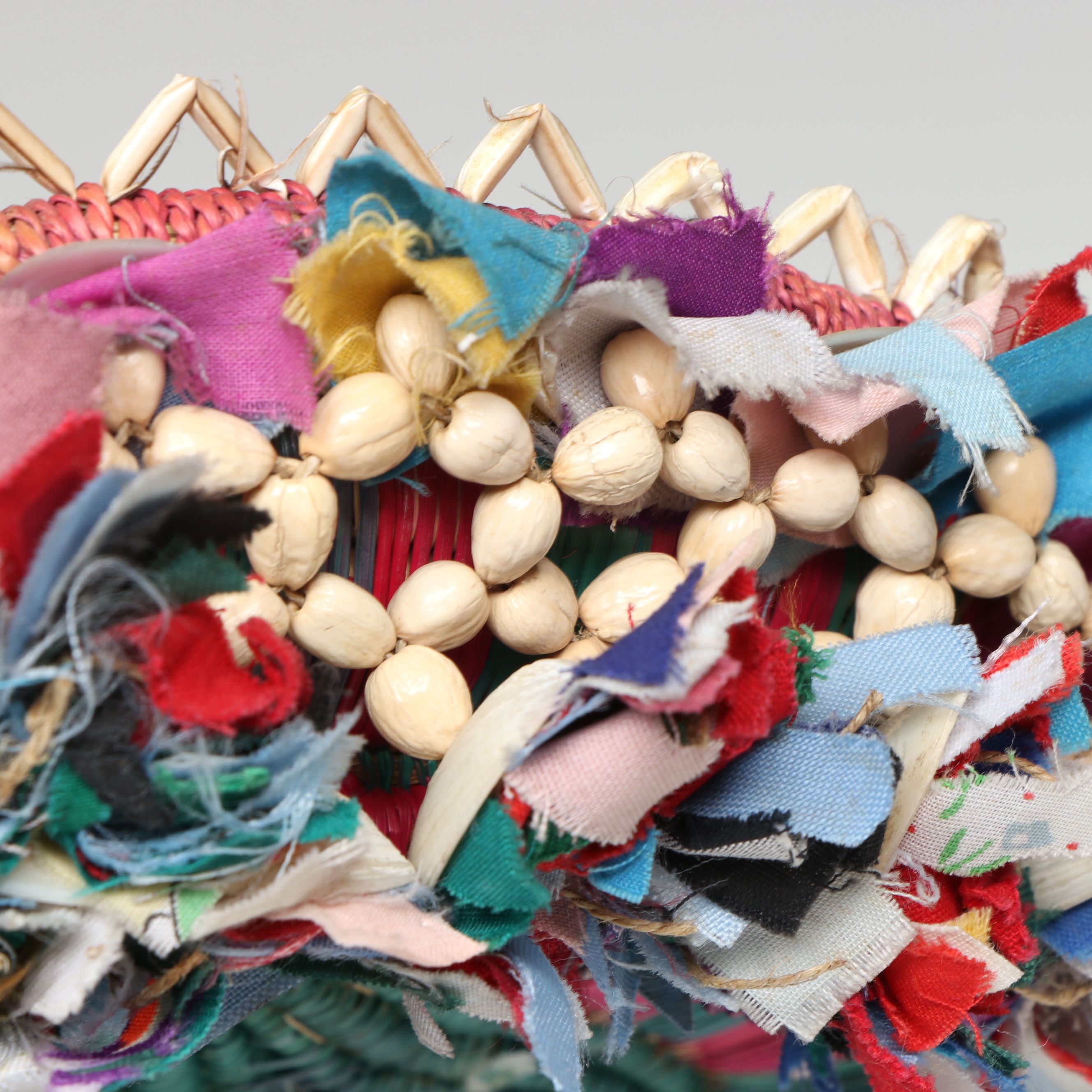 Nepali Terai Region Woven Natural Material and Fabric Baskets