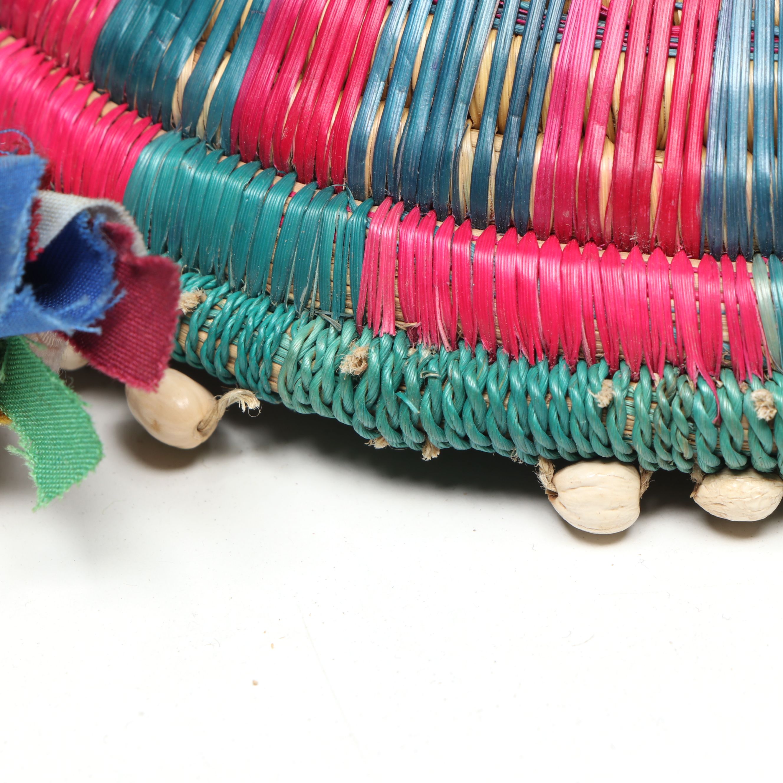 Nepali Terai Region Woven Natural Material and Fabric Baskets