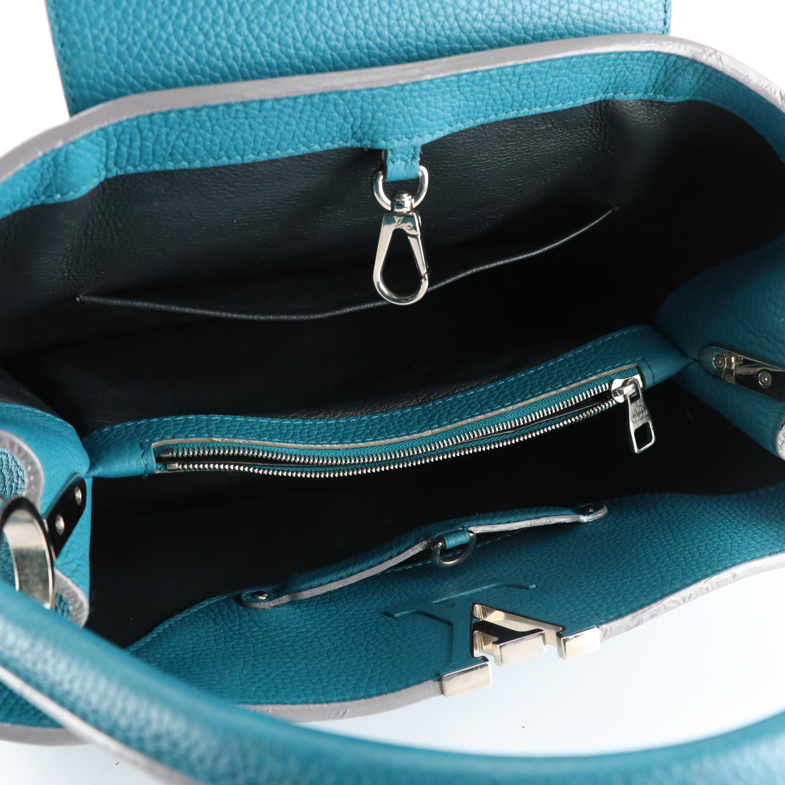 Louis Vuitton Turquoise Taurillon Leather Capucines Bag