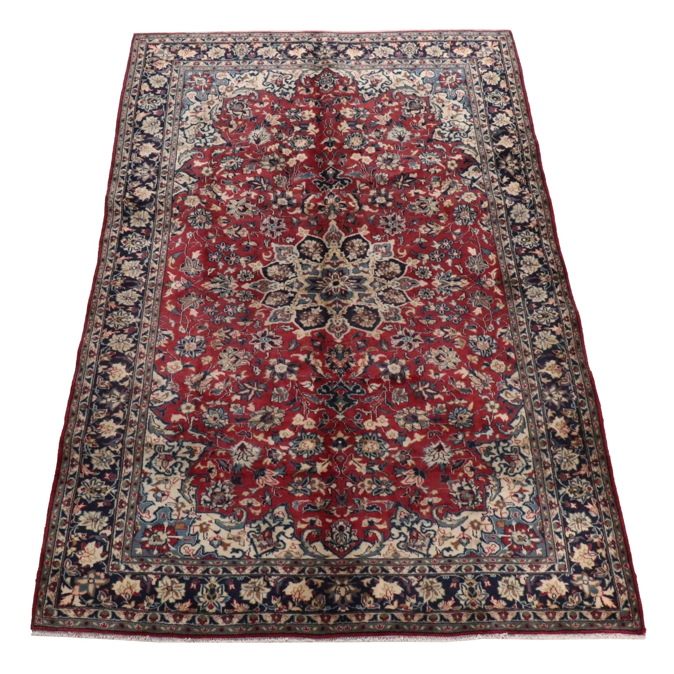 7'8 x 10'5 Hand-Knotted Persian Isfahan Area Rug