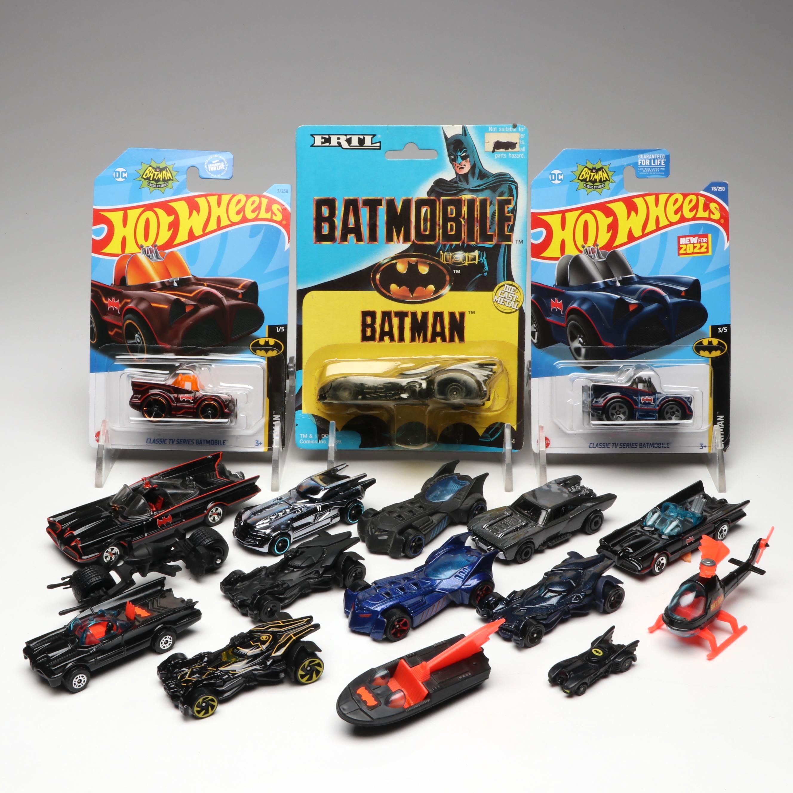 Hot Wheels, Ertl, and More Batmobile Diecast Cars and Other Vehicles