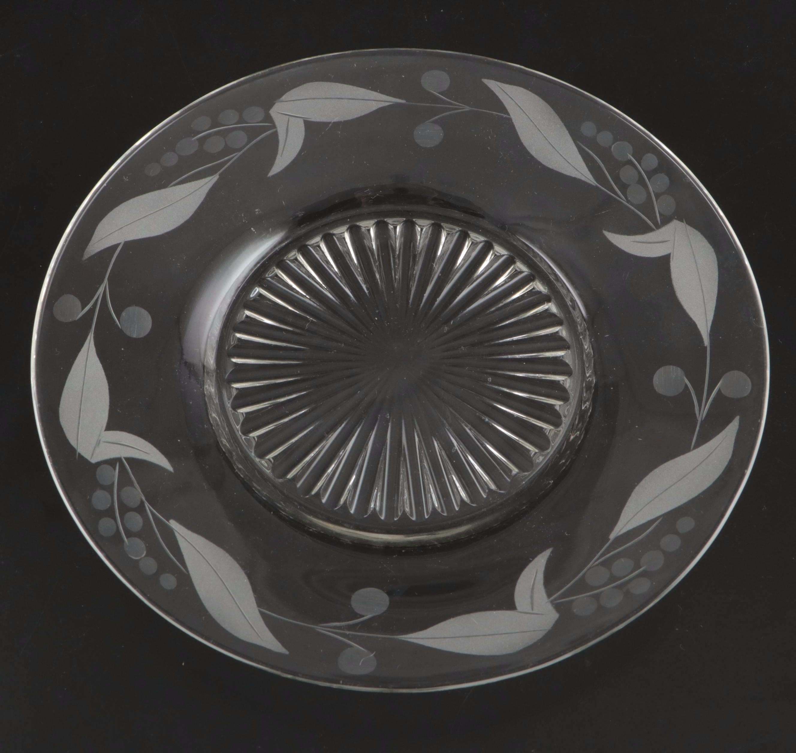 Ceramic Tiered Tray, Glass Egg Dishes, Glass Tumblers, and Glass Plates