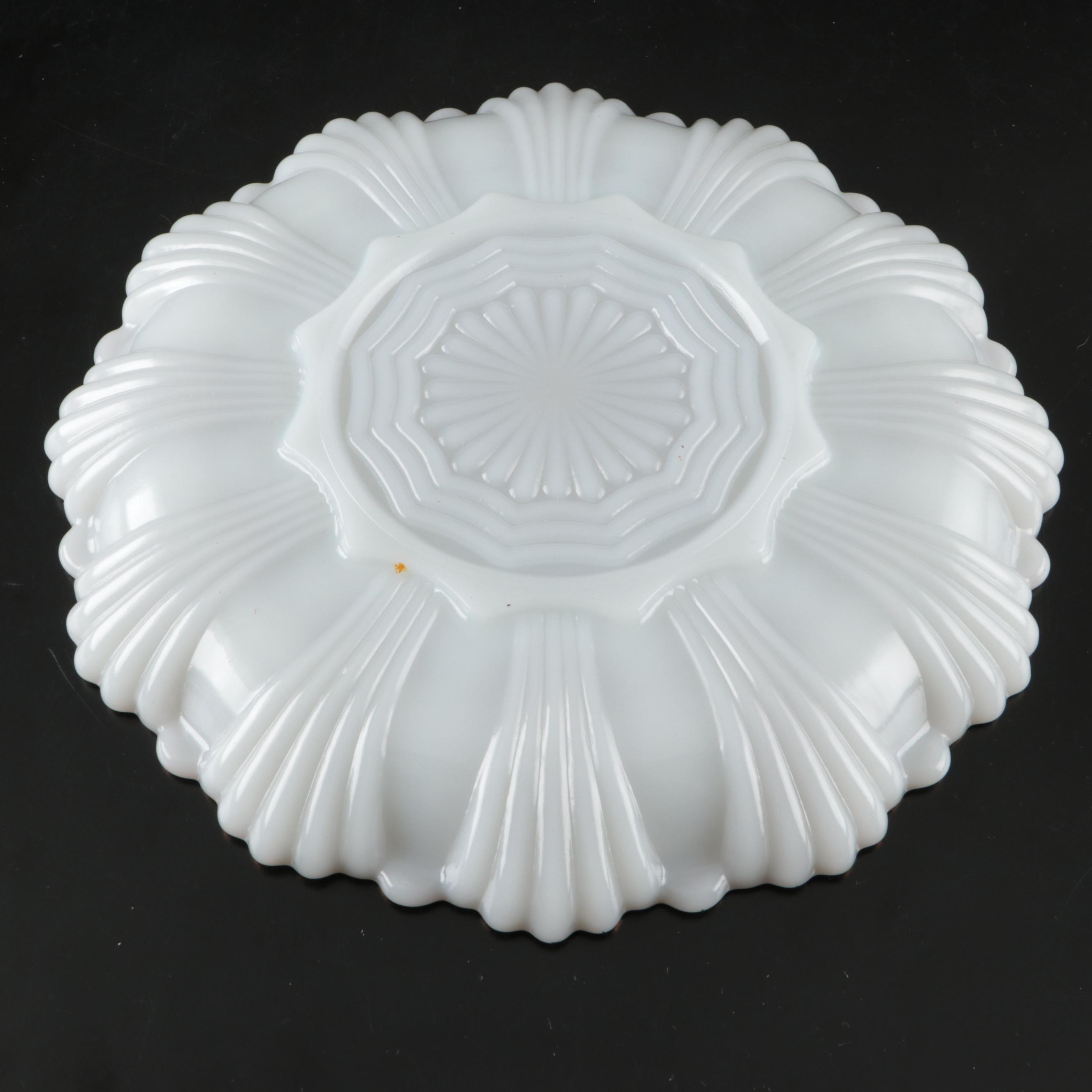 Ceramic Tiered Tray, Glass Egg Dishes, Glass Tumblers, and Glass Plates