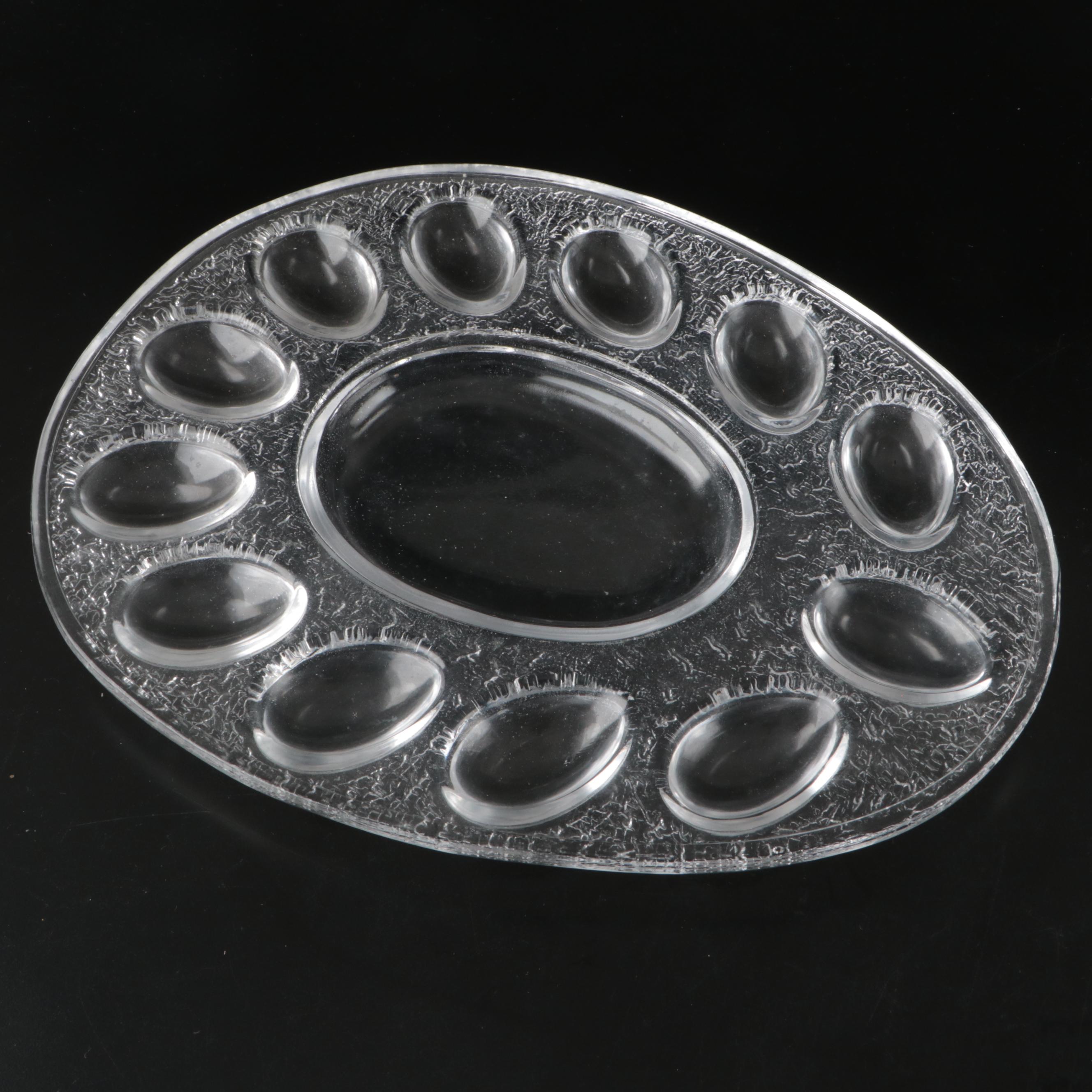 Ceramic Tiered Tray, Glass Egg Dishes, Glass Tumblers, and Glass Plates