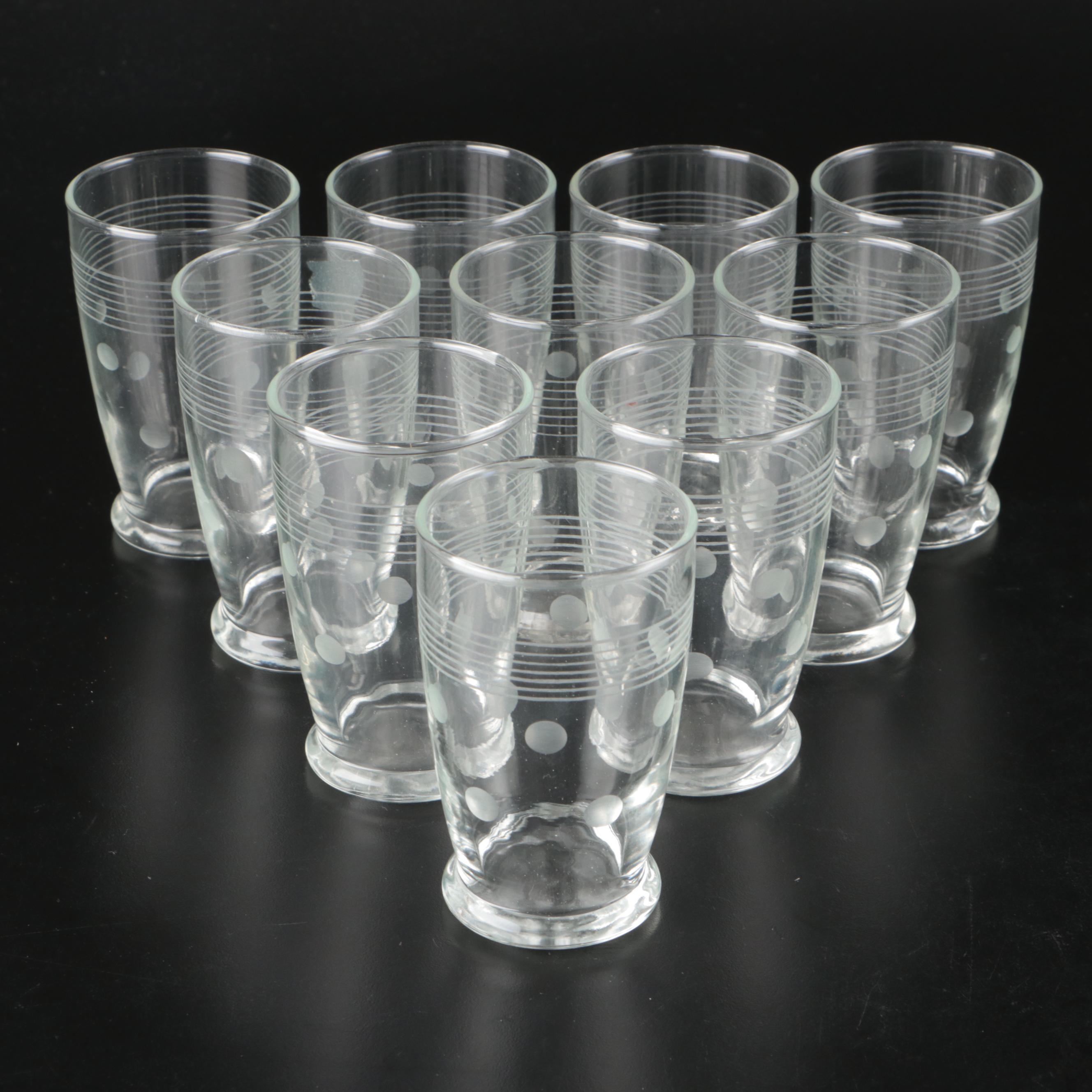 Ceramic Tiered Tray, Glass Egg Dishes, Glass Tumblers, and Glass Plates