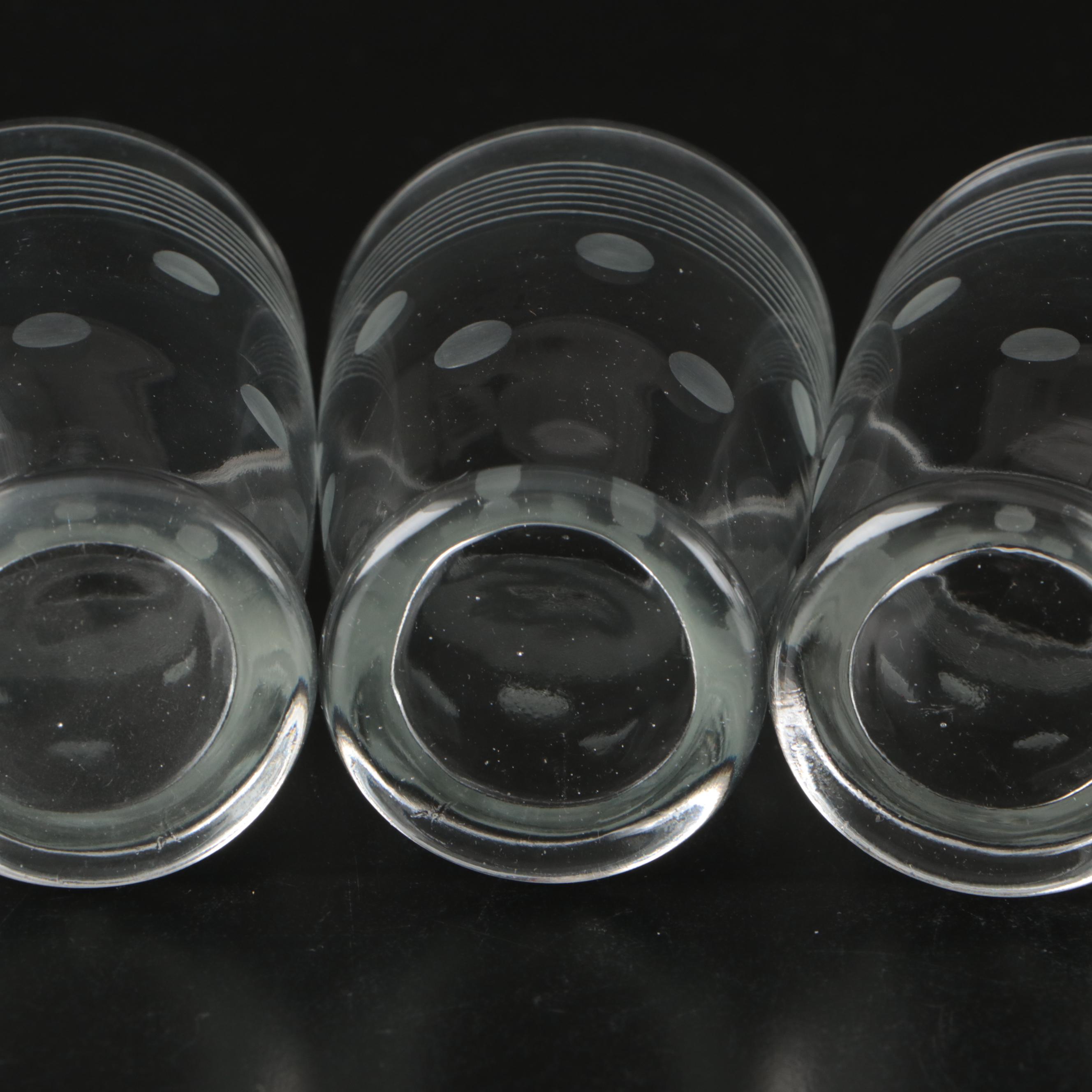 Ceramic Tiered Tray, Glass Egg Dishes, Glass Tumblers, and Glass Plates