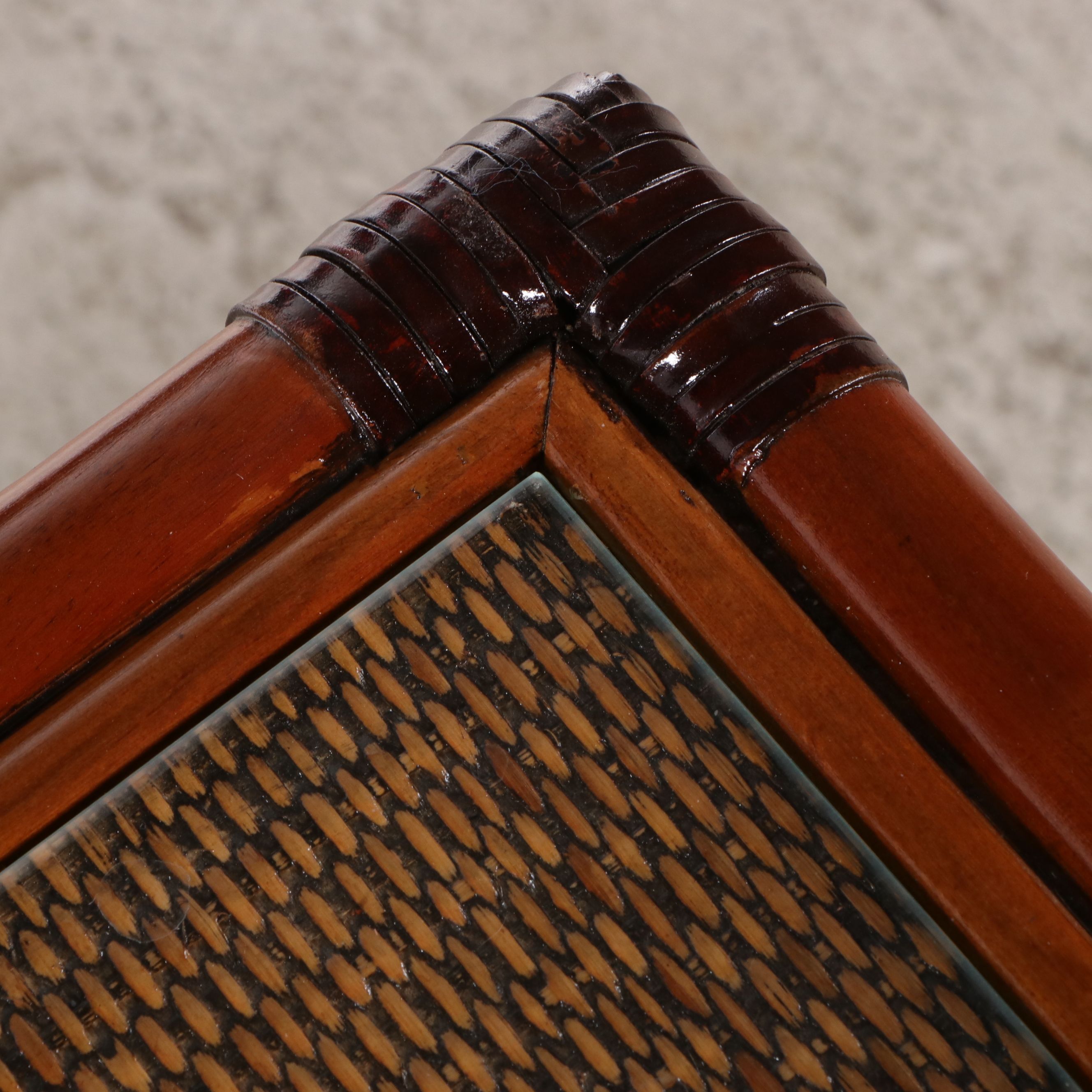 Pelican Reef Bamboo Turned and Rattan Desk