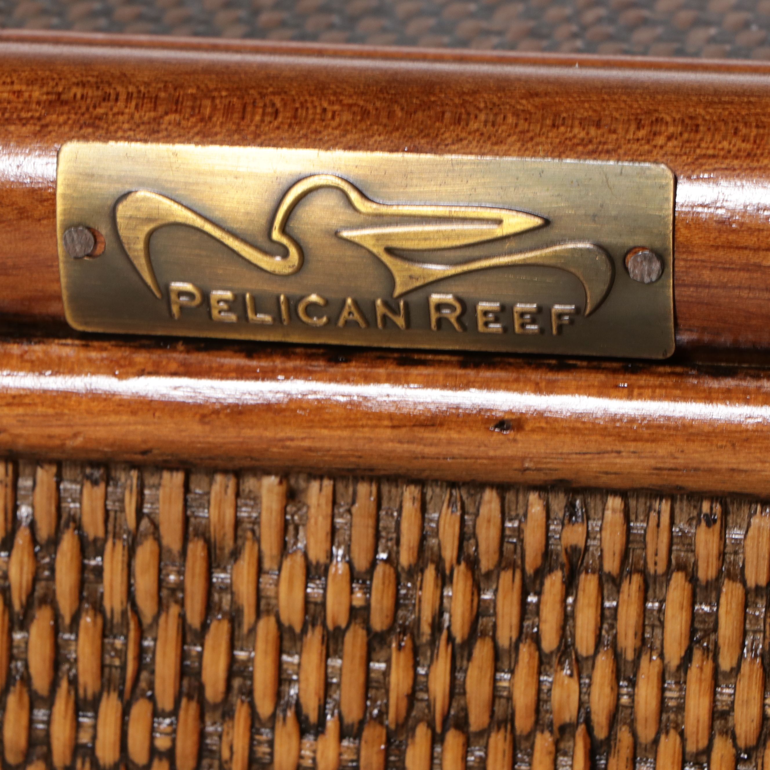 Pelican Reef Bamboo Turned and Rattan Desk