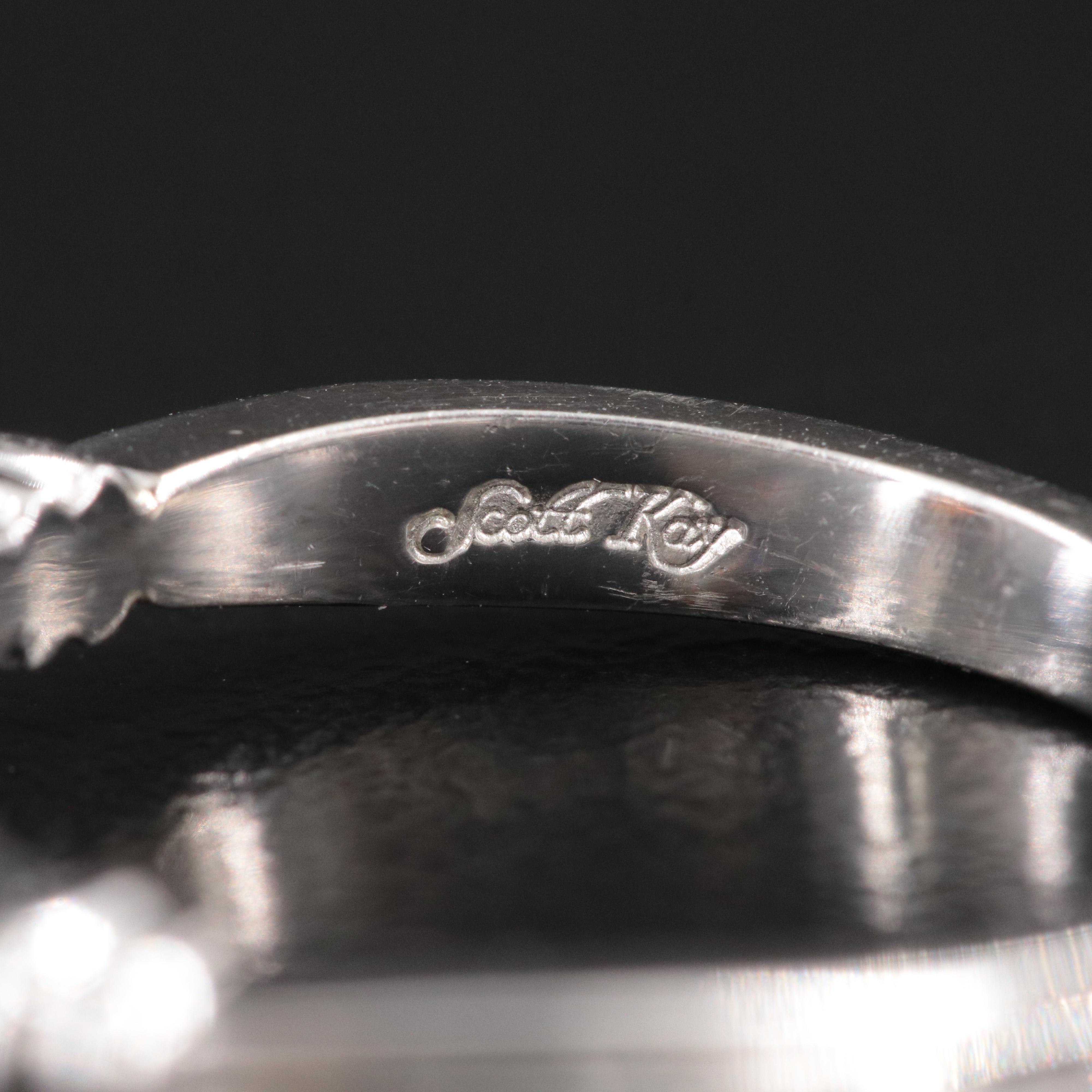 Scott Kay Platnium 1.46 CT Spessartine Garnet and Diamond Ring with GIA Report