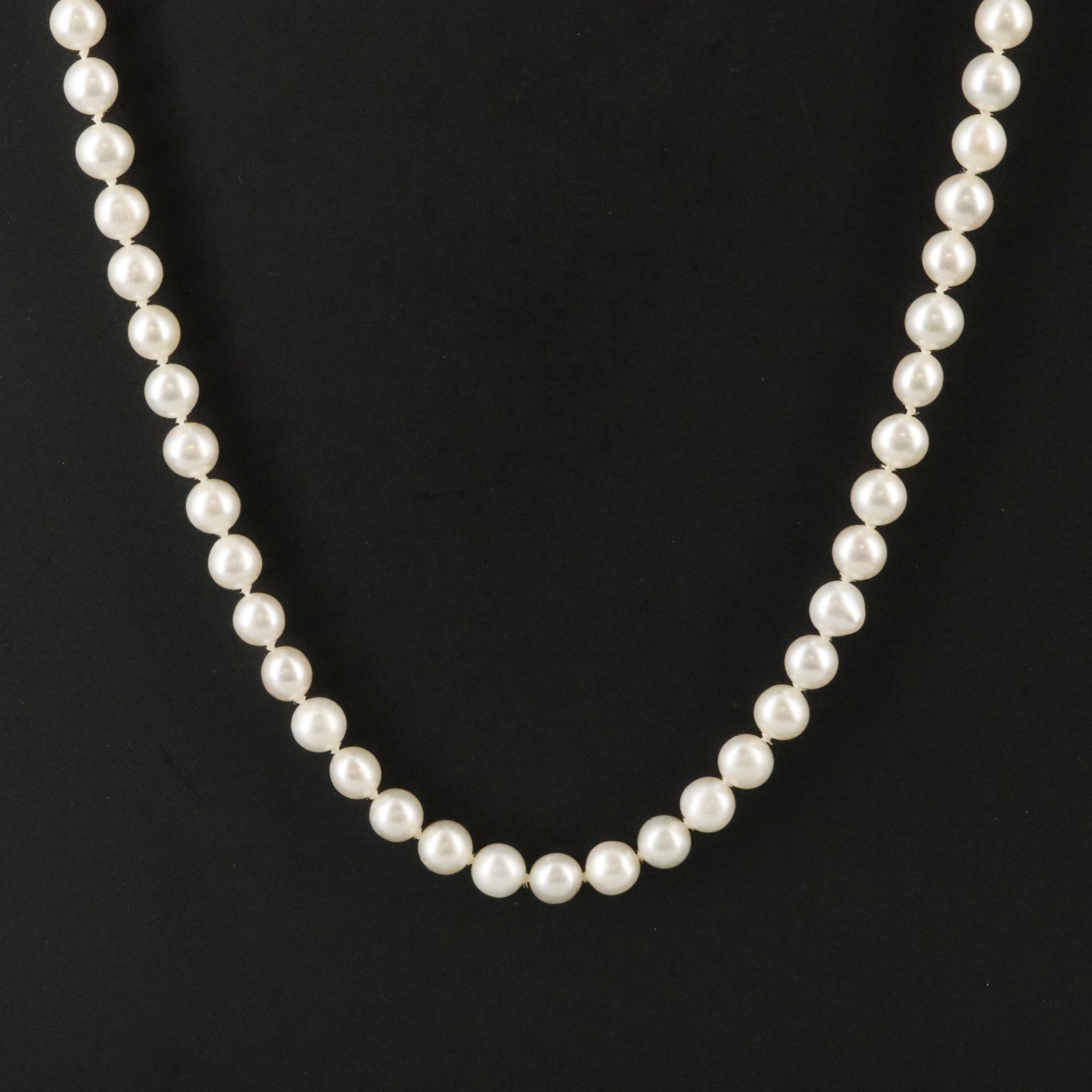 Pearl Necklace with 14K Clasp