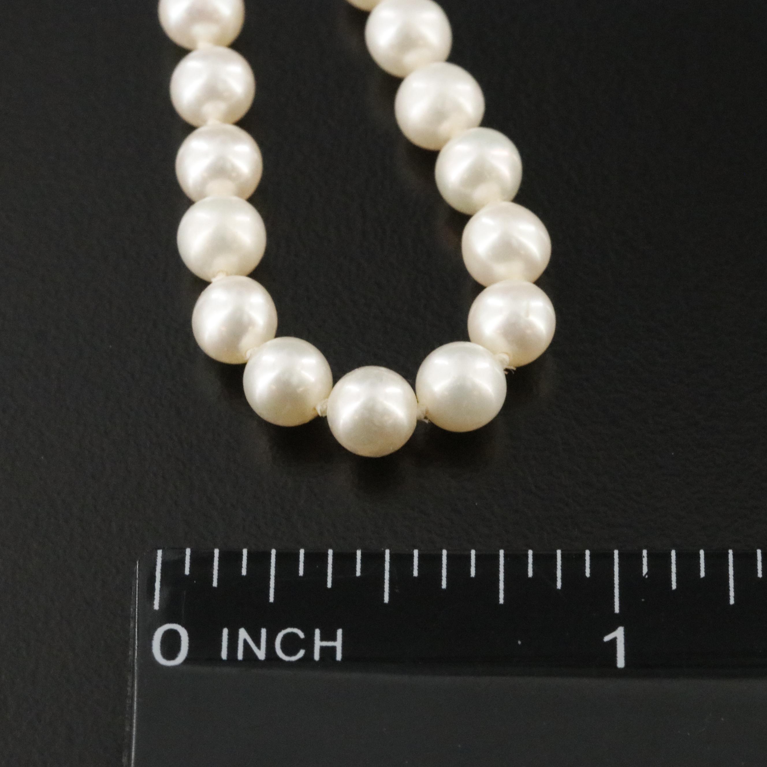Pearl Necklace with 14K Clasp
