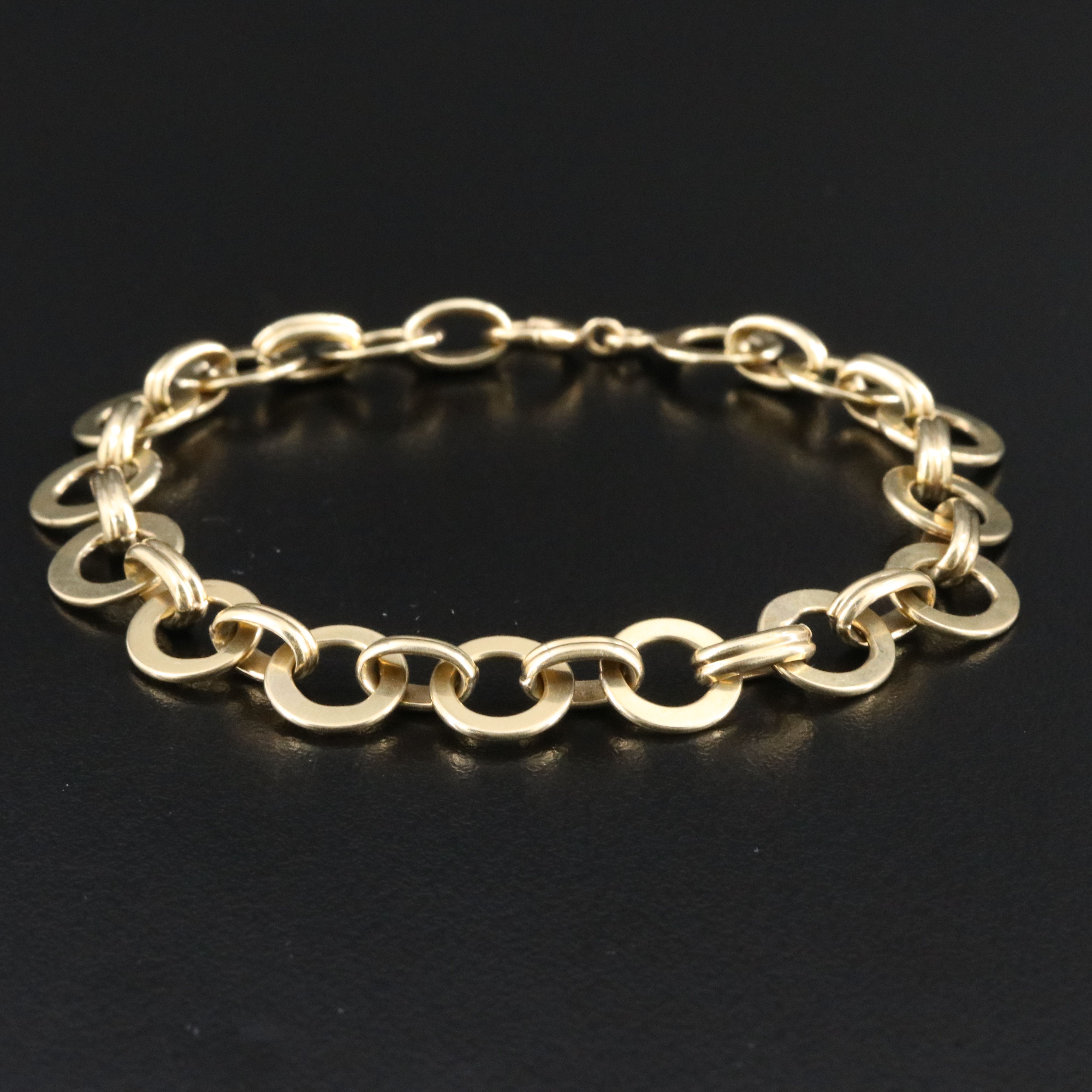14K Circle Link Bracelet