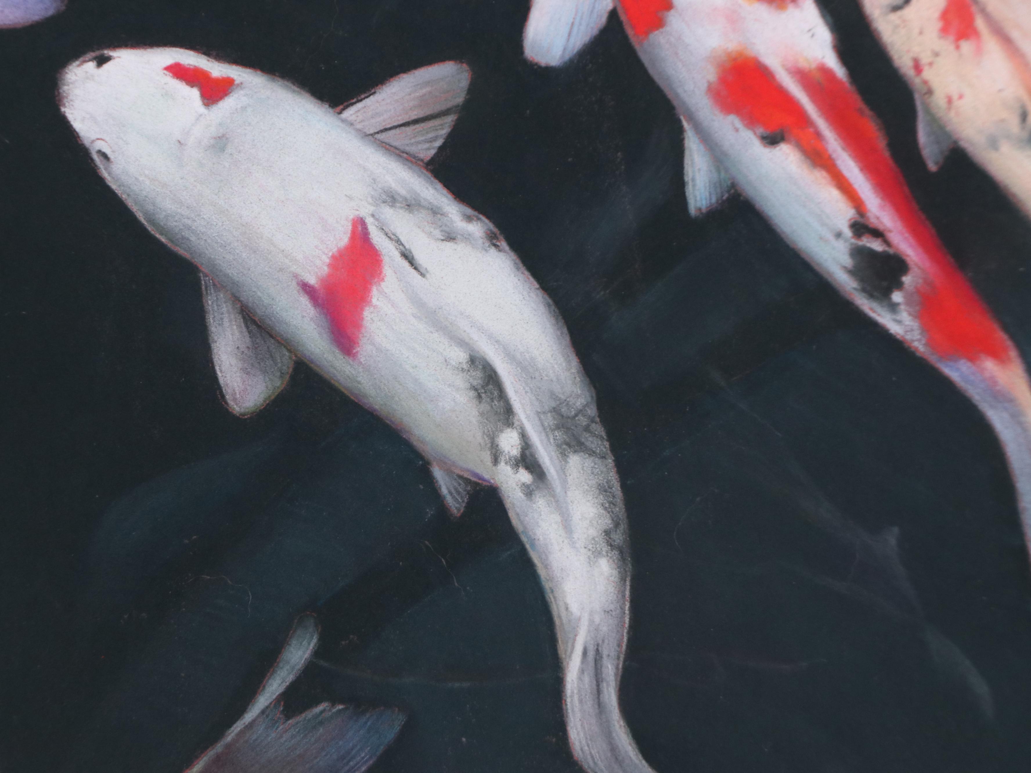 Kinstler Pastel Drawing of Koi Fish, 2024