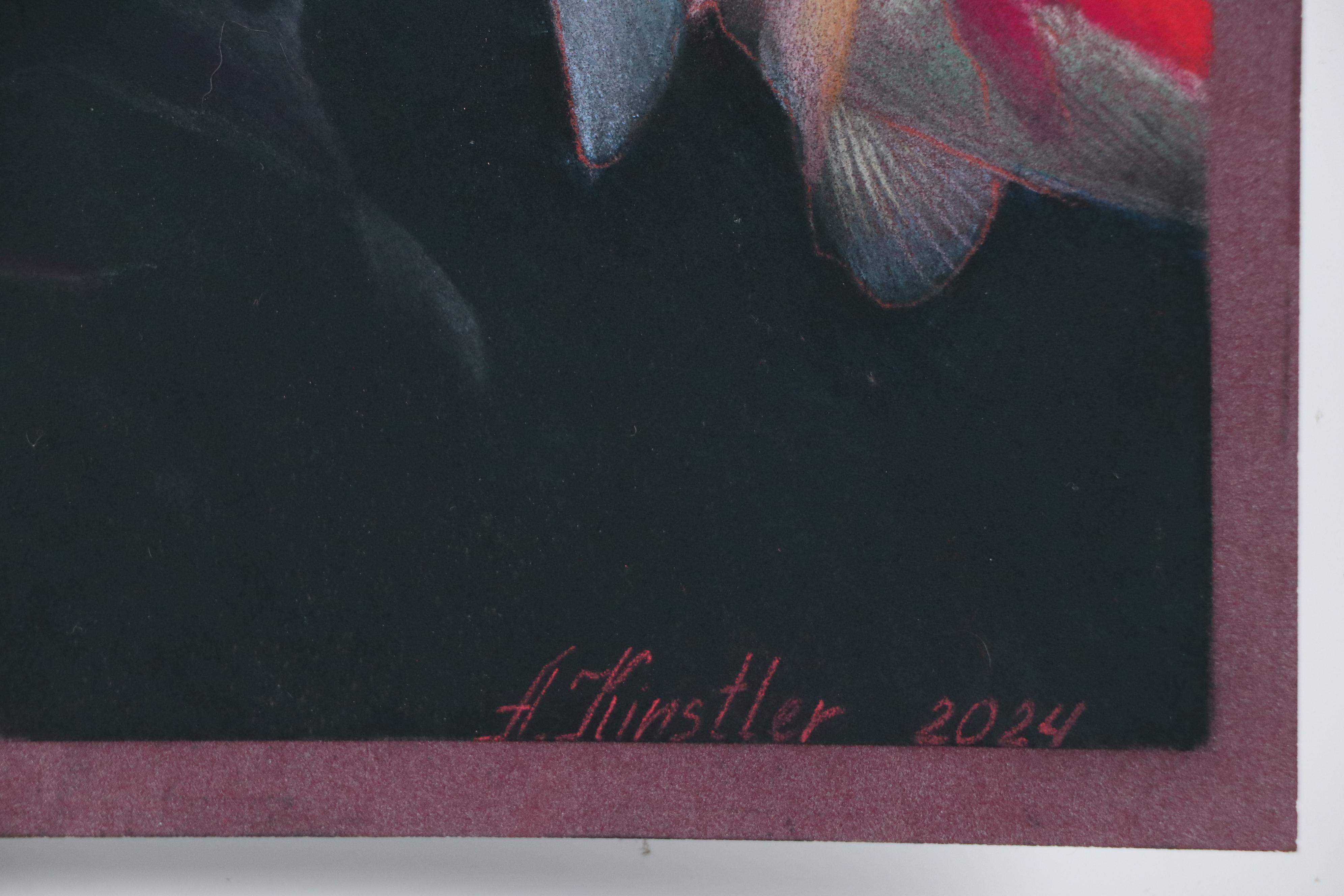 Kinstler Pastel Drawing of Koi Fish, 2024