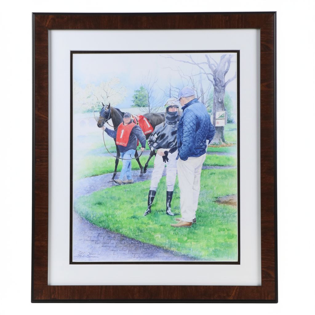 Paul Burns Giclée of Horse Racing Scene