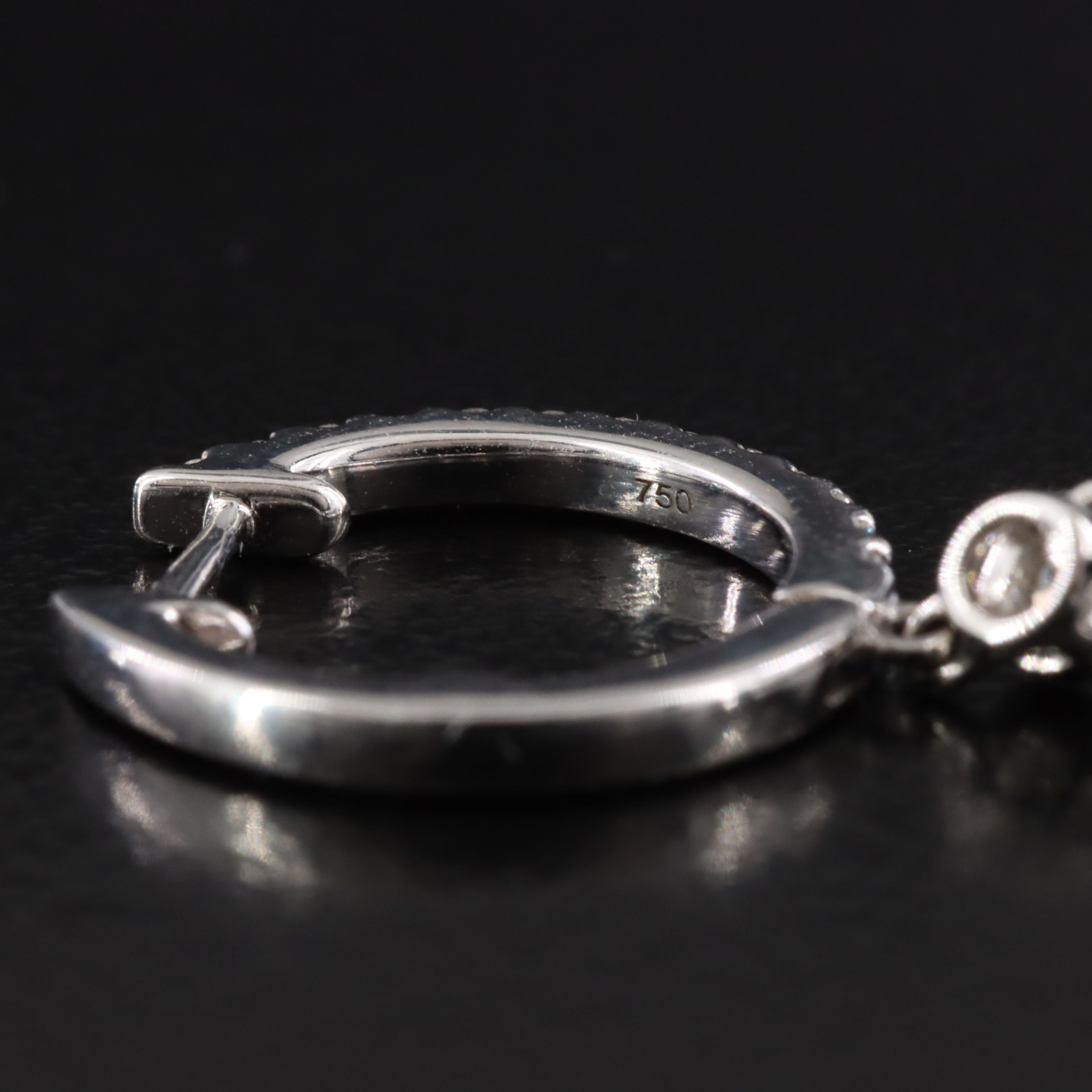 18K Sapphire and Diamond Drop Earrings