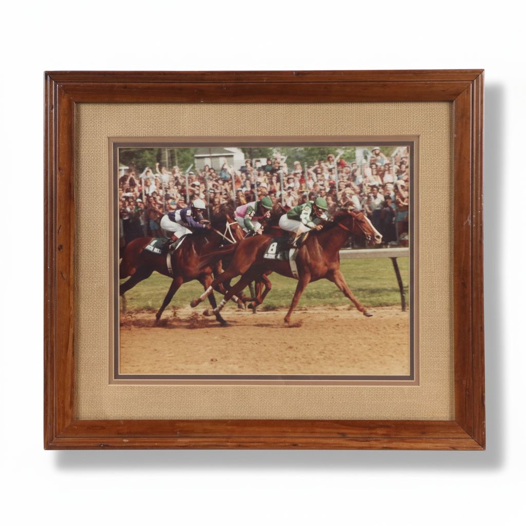 Chromogenic Print of Horse Racing Scene, Late 20th Century