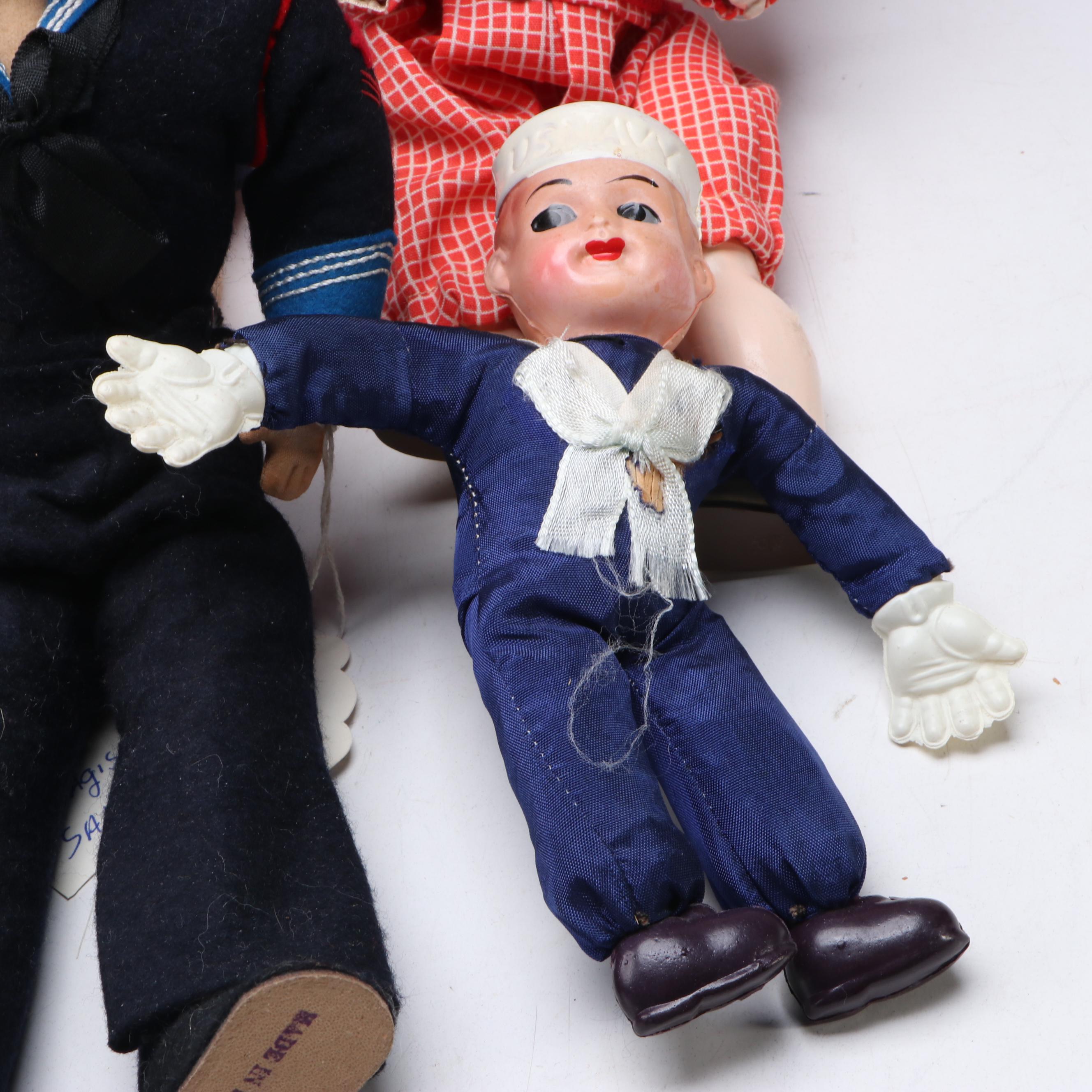 Reproduction Kestner Googly Eye and Other Sailor Dolls