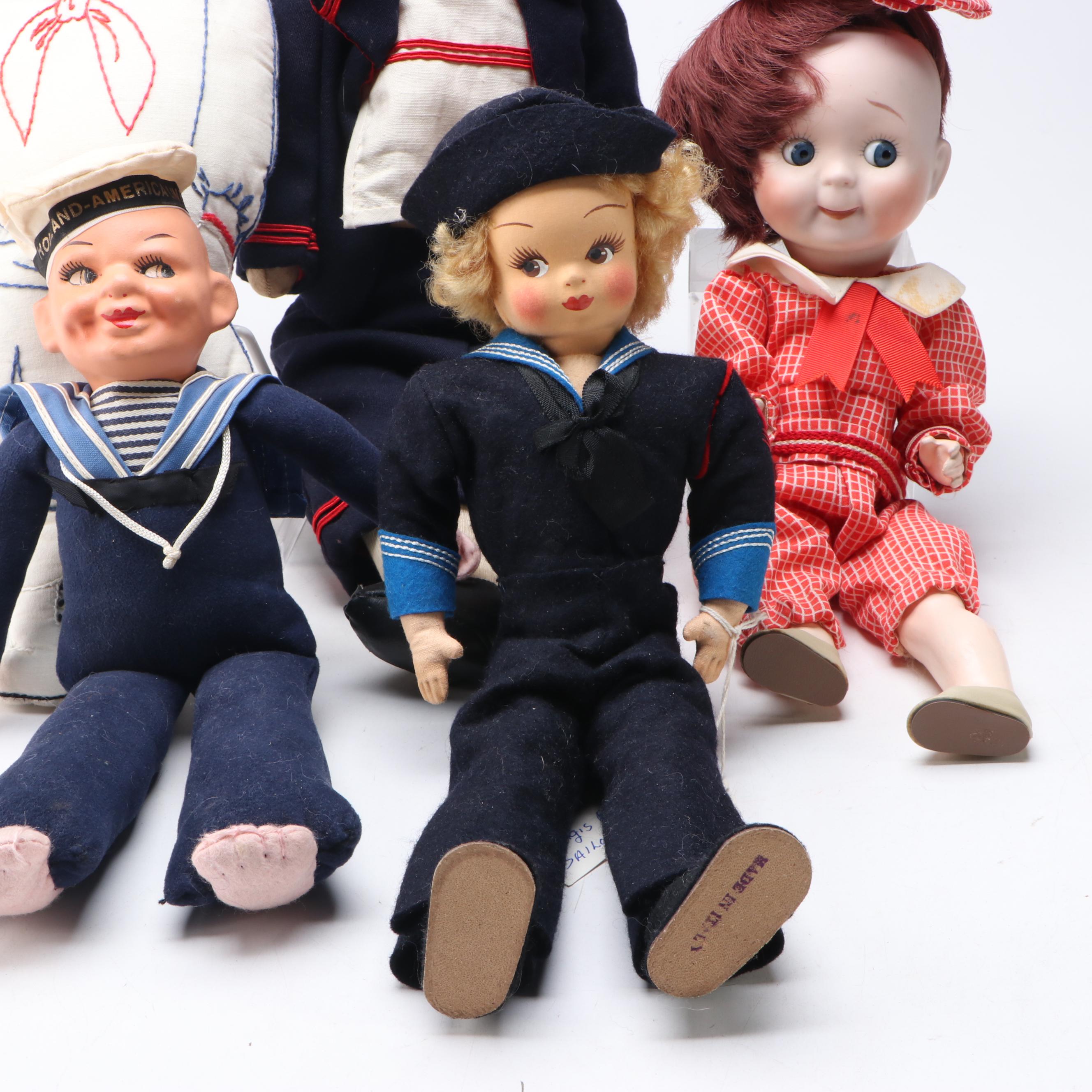 Reproduction Kestner Googly Eye and Other Sailor Dolls