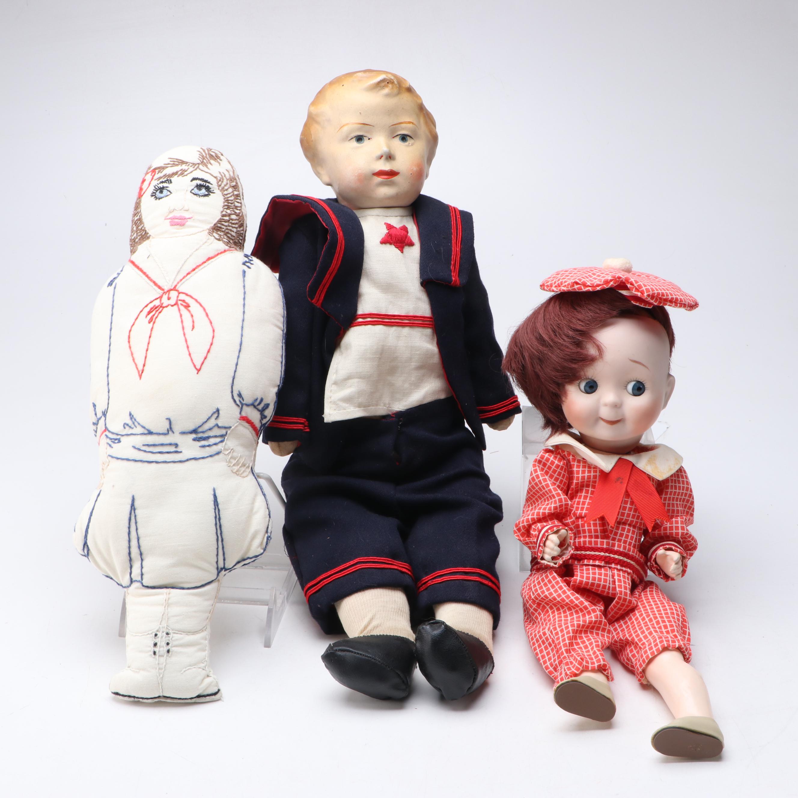Reproduction Kestner Googly Eye and Other Sailor Dolls