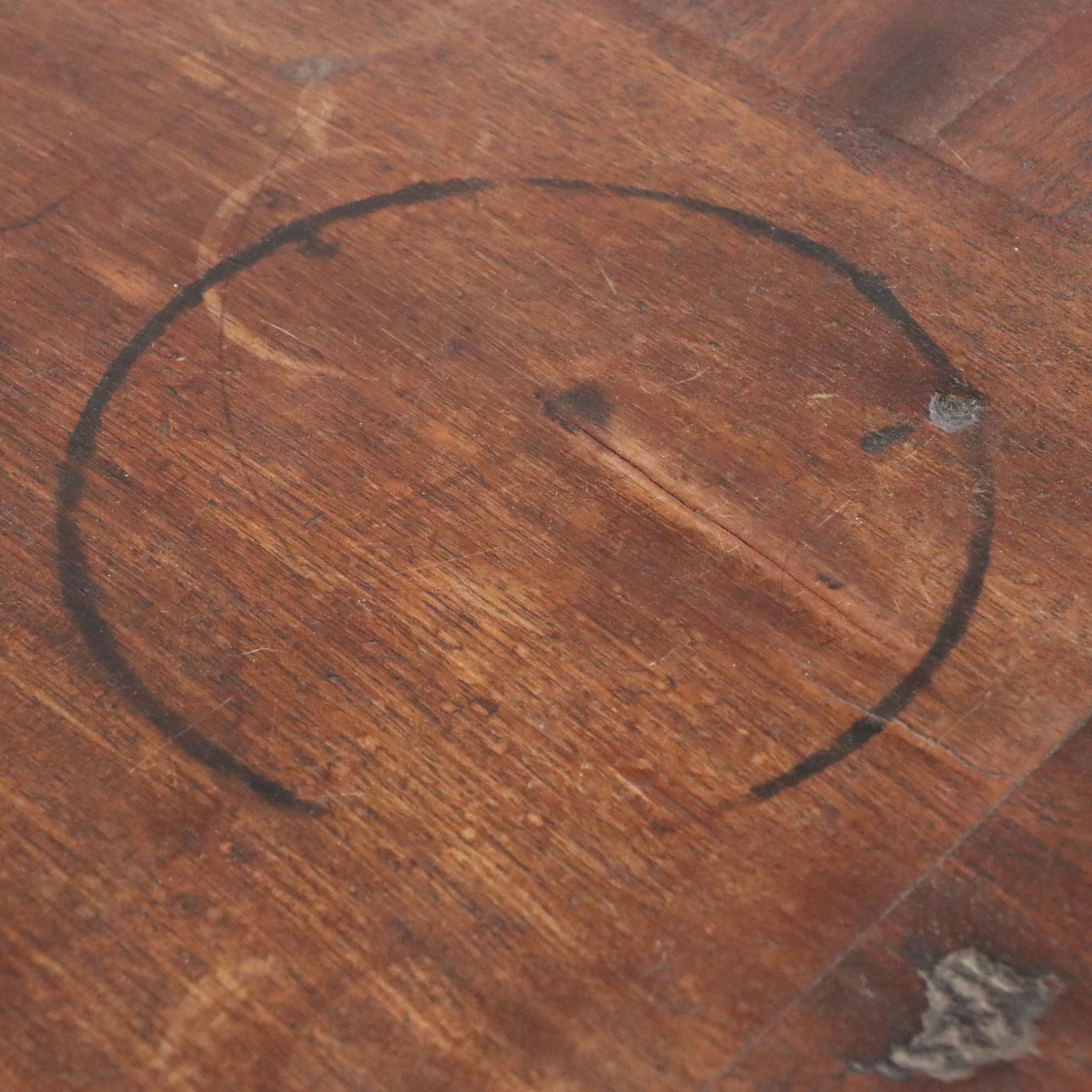 Federal Style Turned Mahogany Two-Drawer Side Table