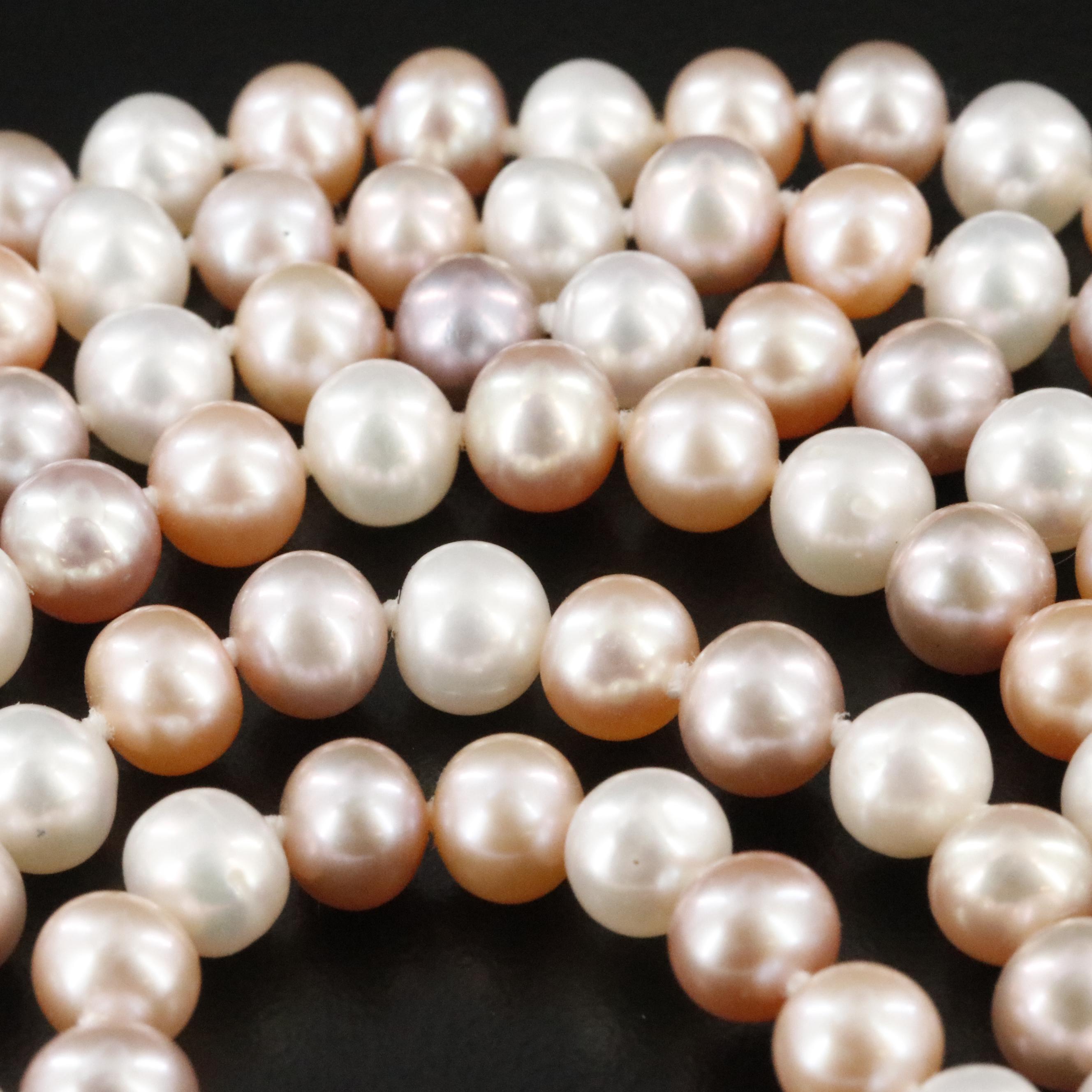 14K Triple Tiered Pearl Necklace