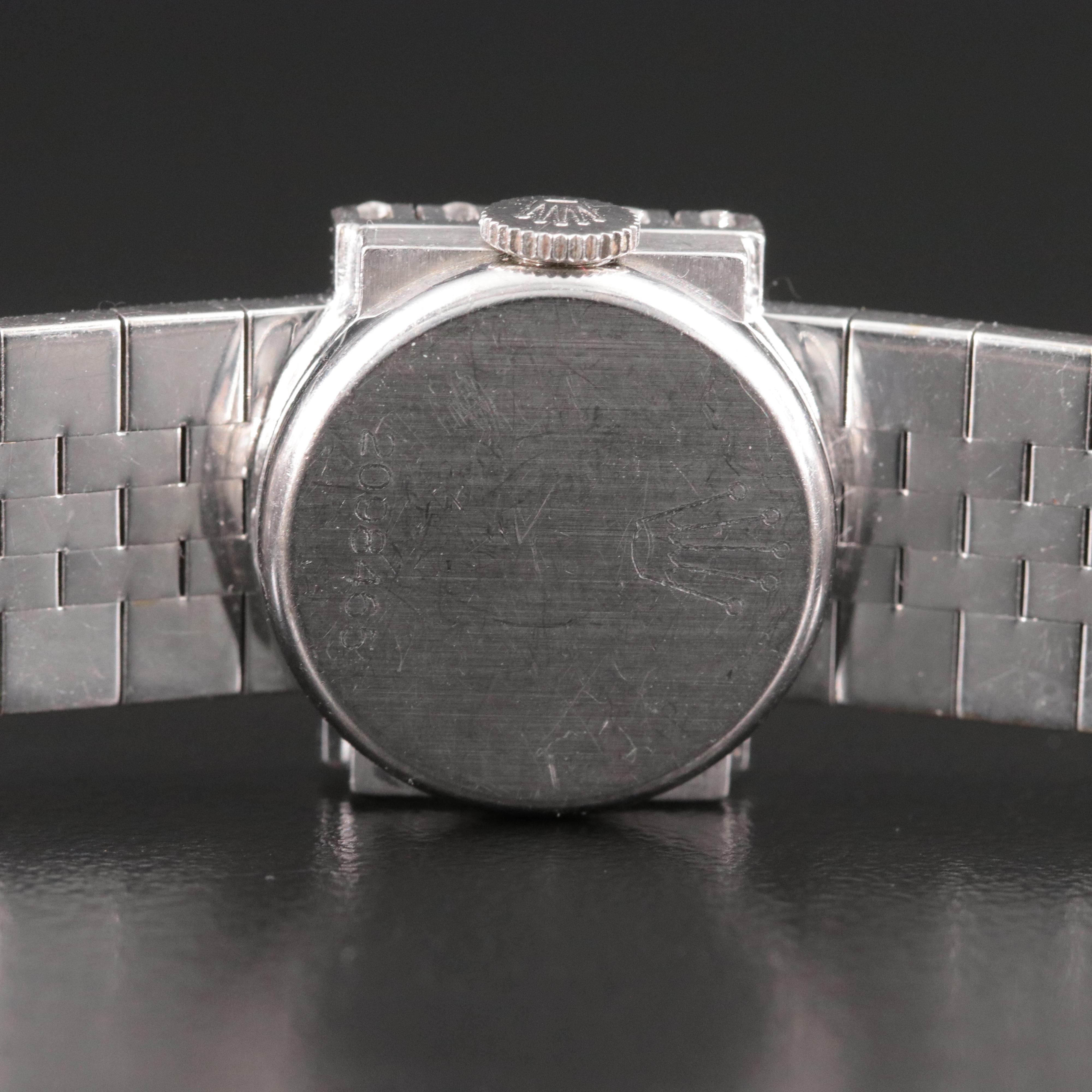 Rolex Precision 18K White Gold Custom Diamond Set Cocktail Watch