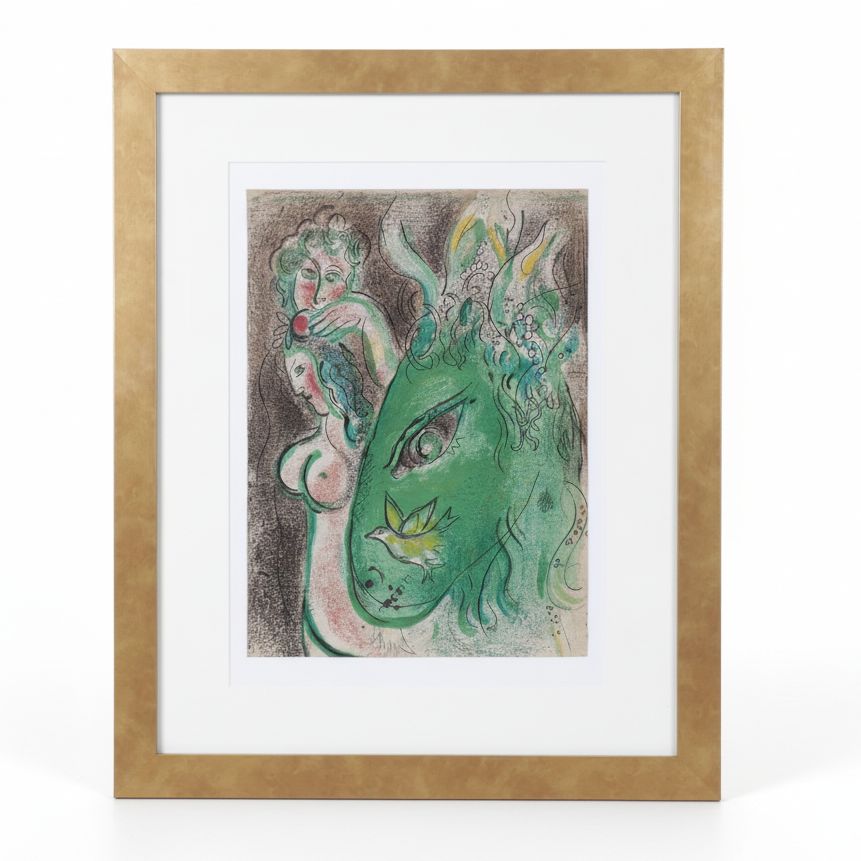 Marc Chagall Color Lithograph "Paradise" for "Verve", 1960