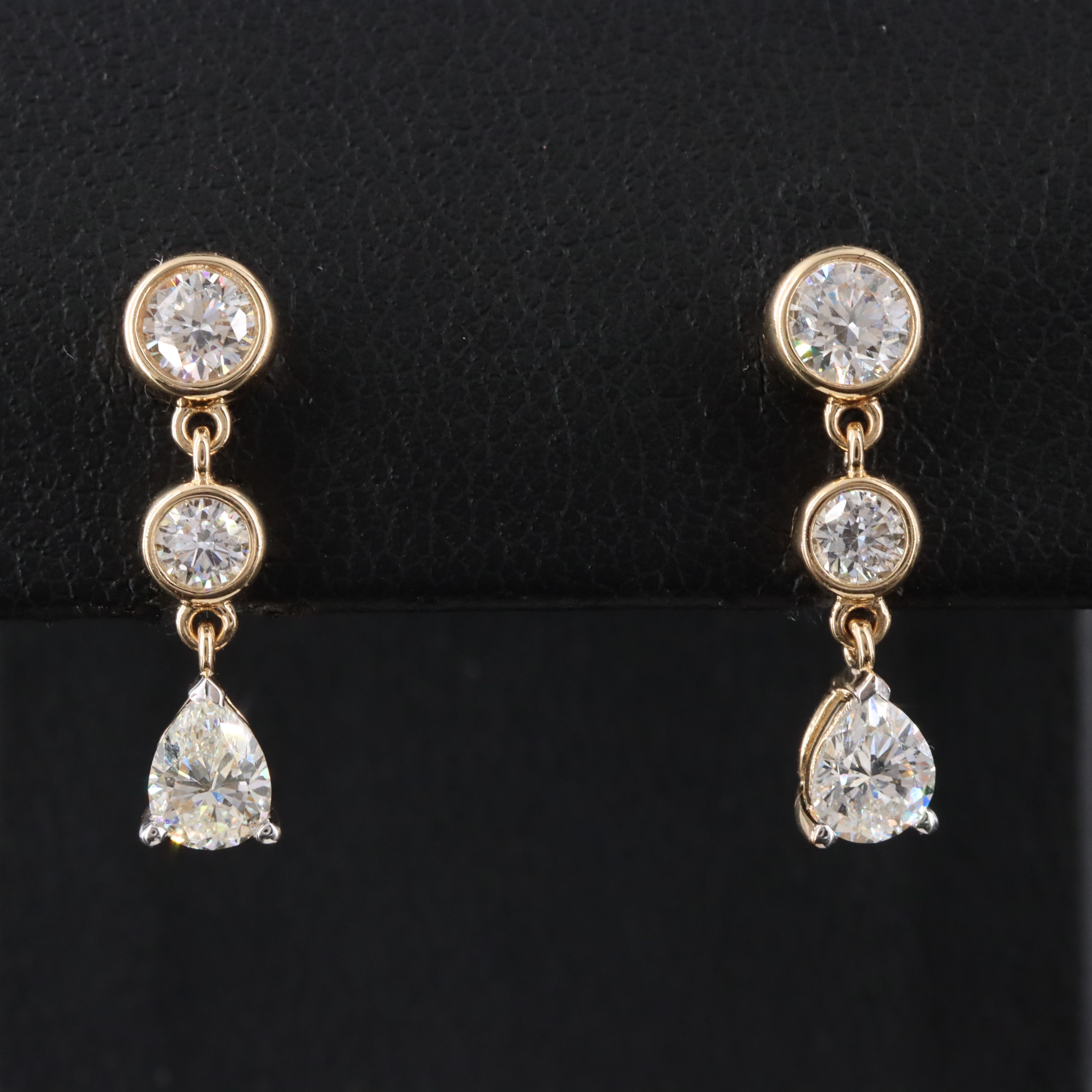 14K 1.25 CTW Lab Grown Diamond Drop Earrings