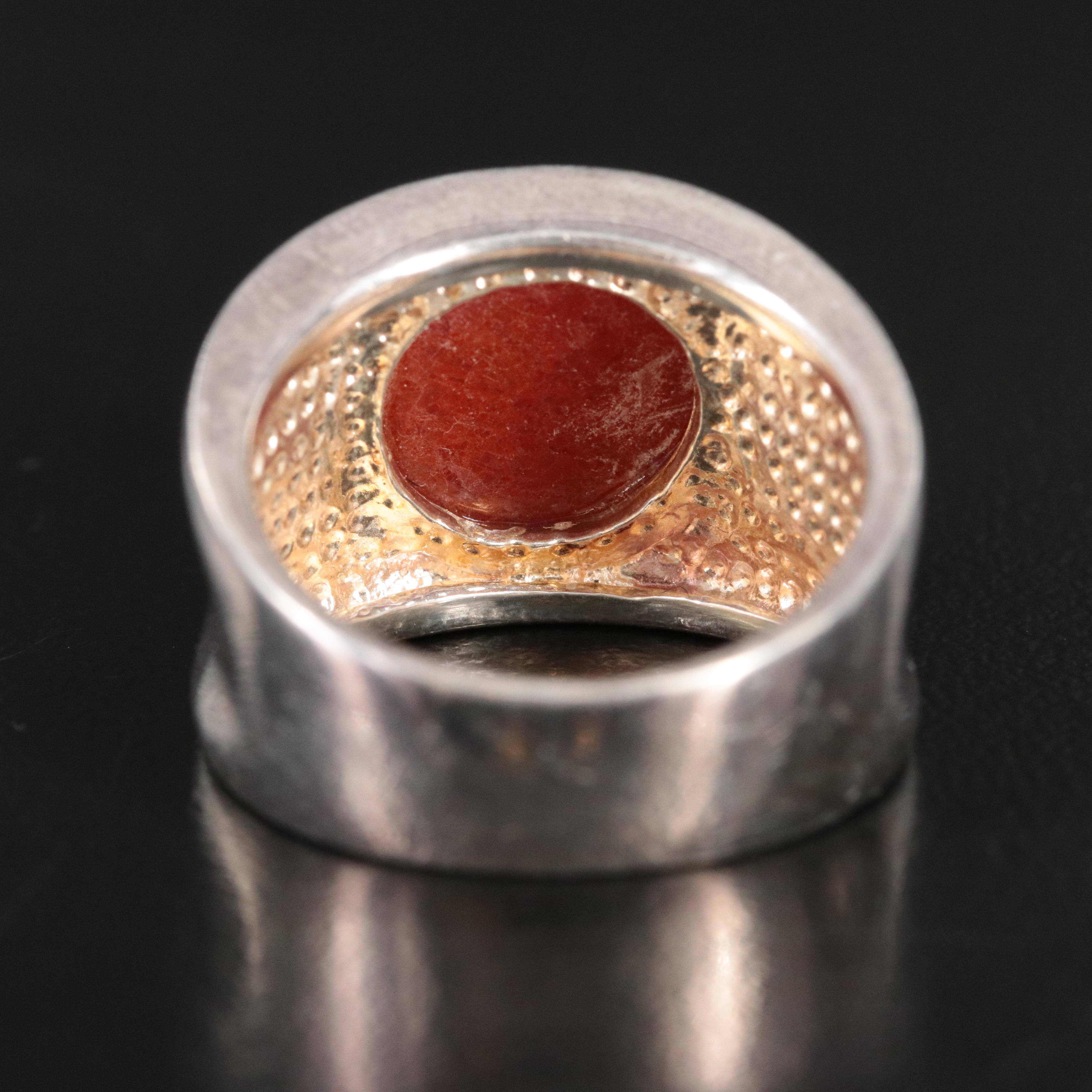 Sterling Jadeite Solitaire Ring