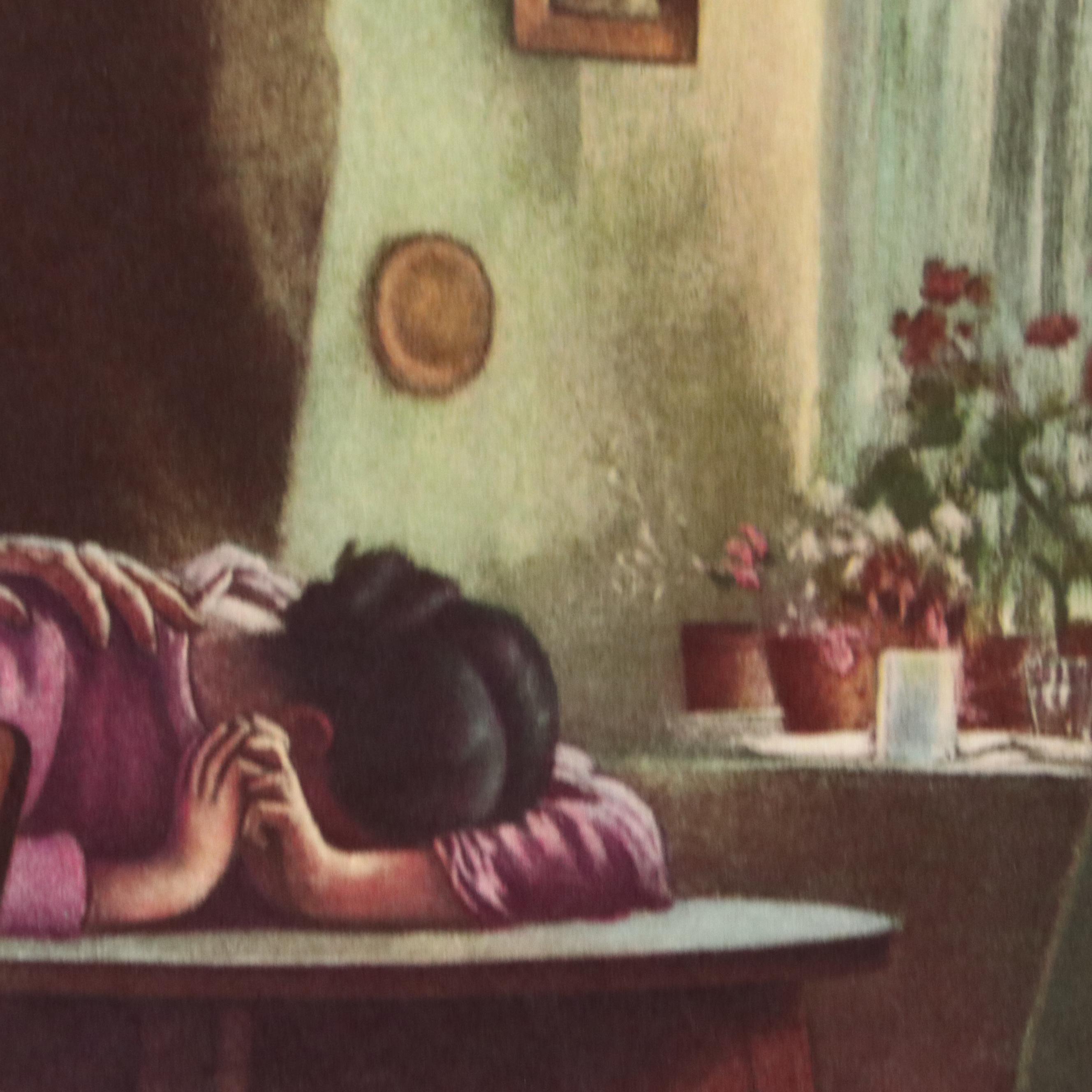 After Luke Fildes Offset Lithograph "The Doctor," Mid to Late 20th Century