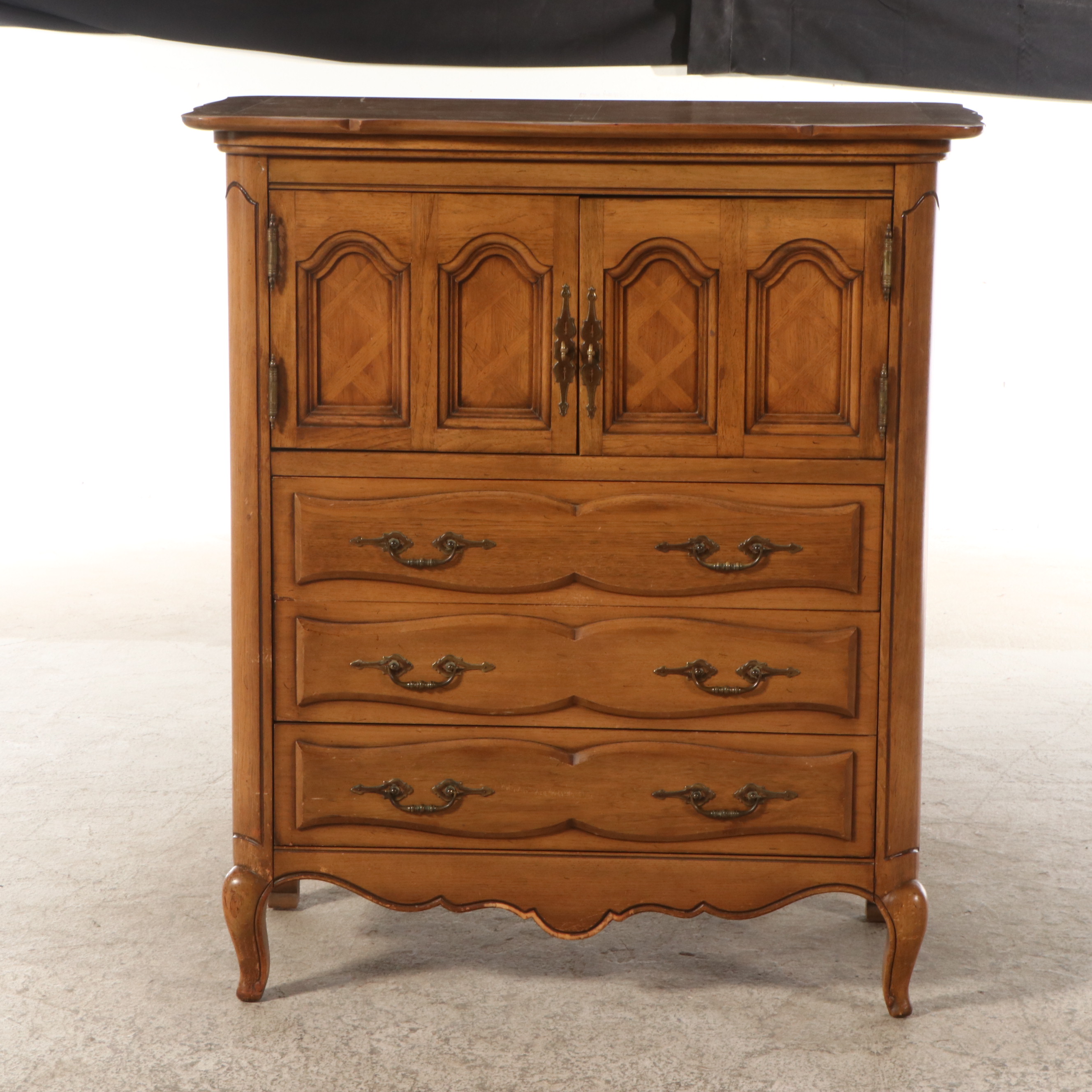 French Provincial Style Pecan Dresser