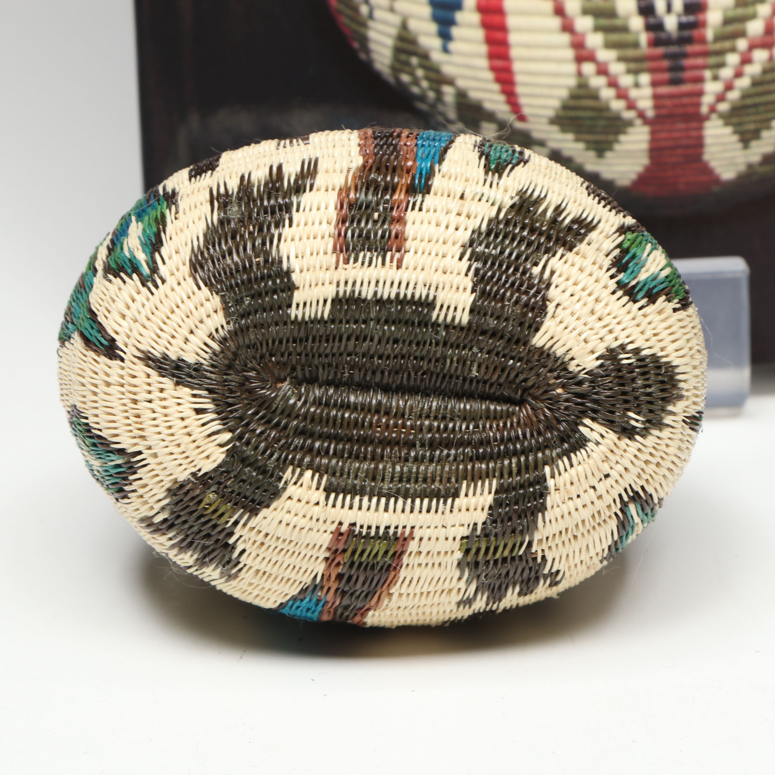 Panamanian Emberá-Wounaan Polychrome Chunga and Nahuala Fiber Baskets