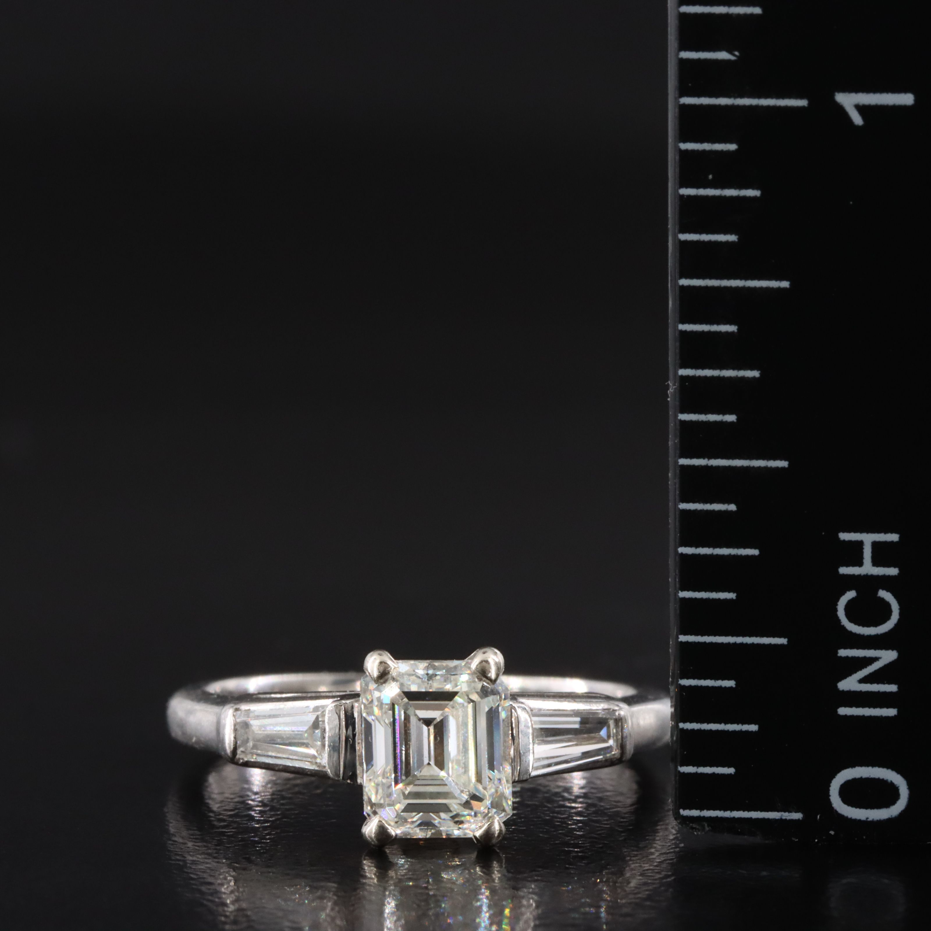 Platinum 1.33 CTW Diamond Ring with 14K Accent