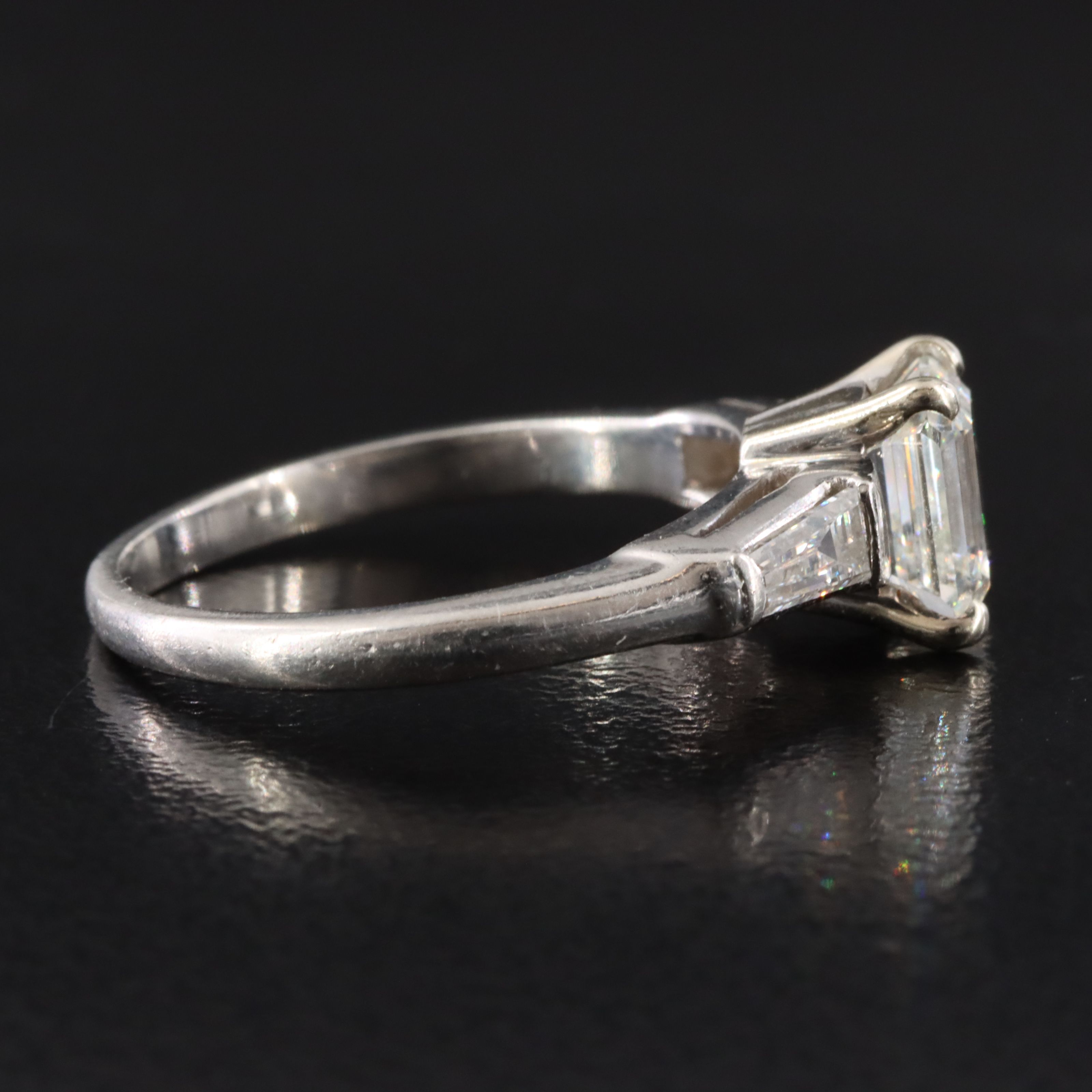 Platinum 1.33 CTW Diamond Ring with 14K Accent