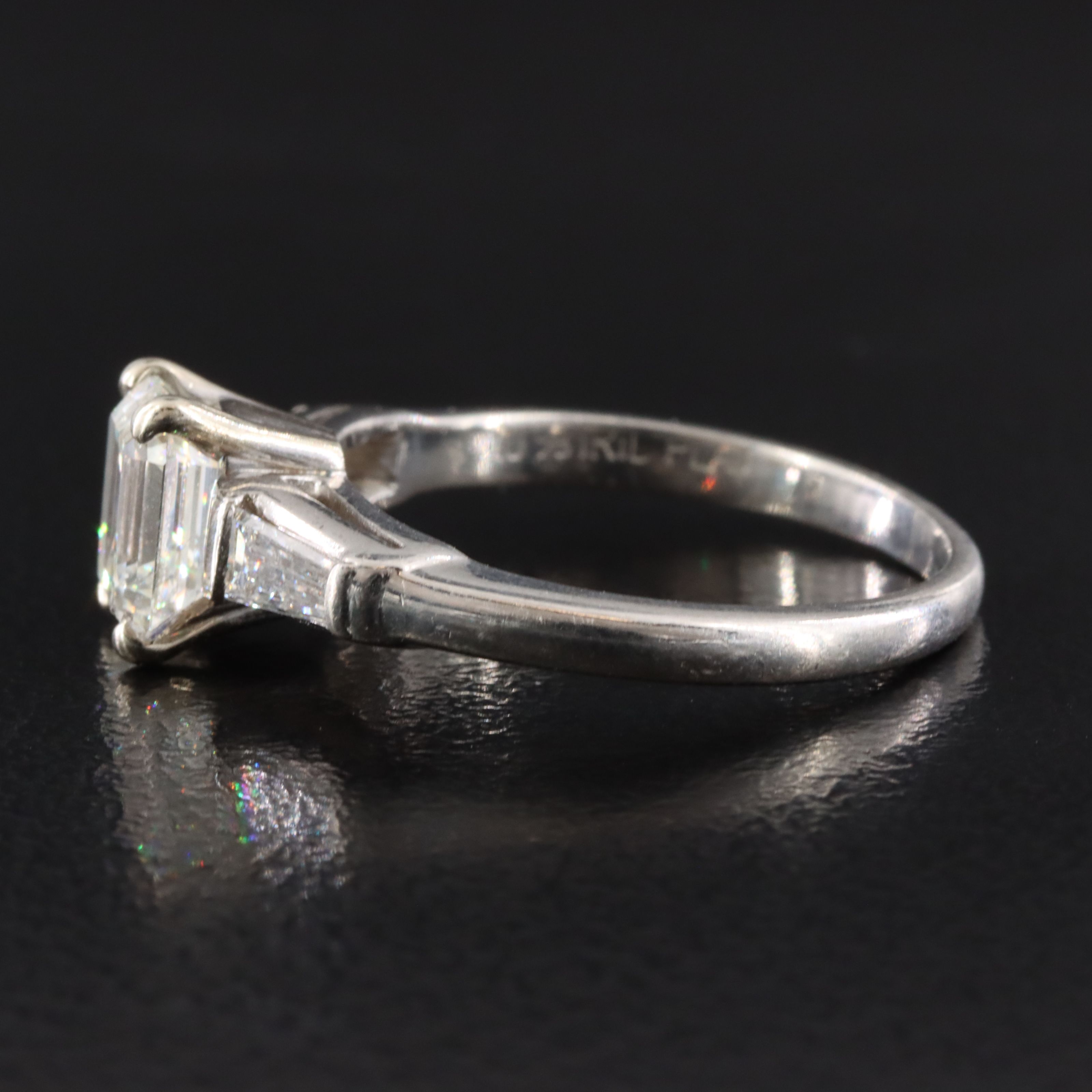 Platinum 1.33 CTW Diamond Ring with 14K Accent