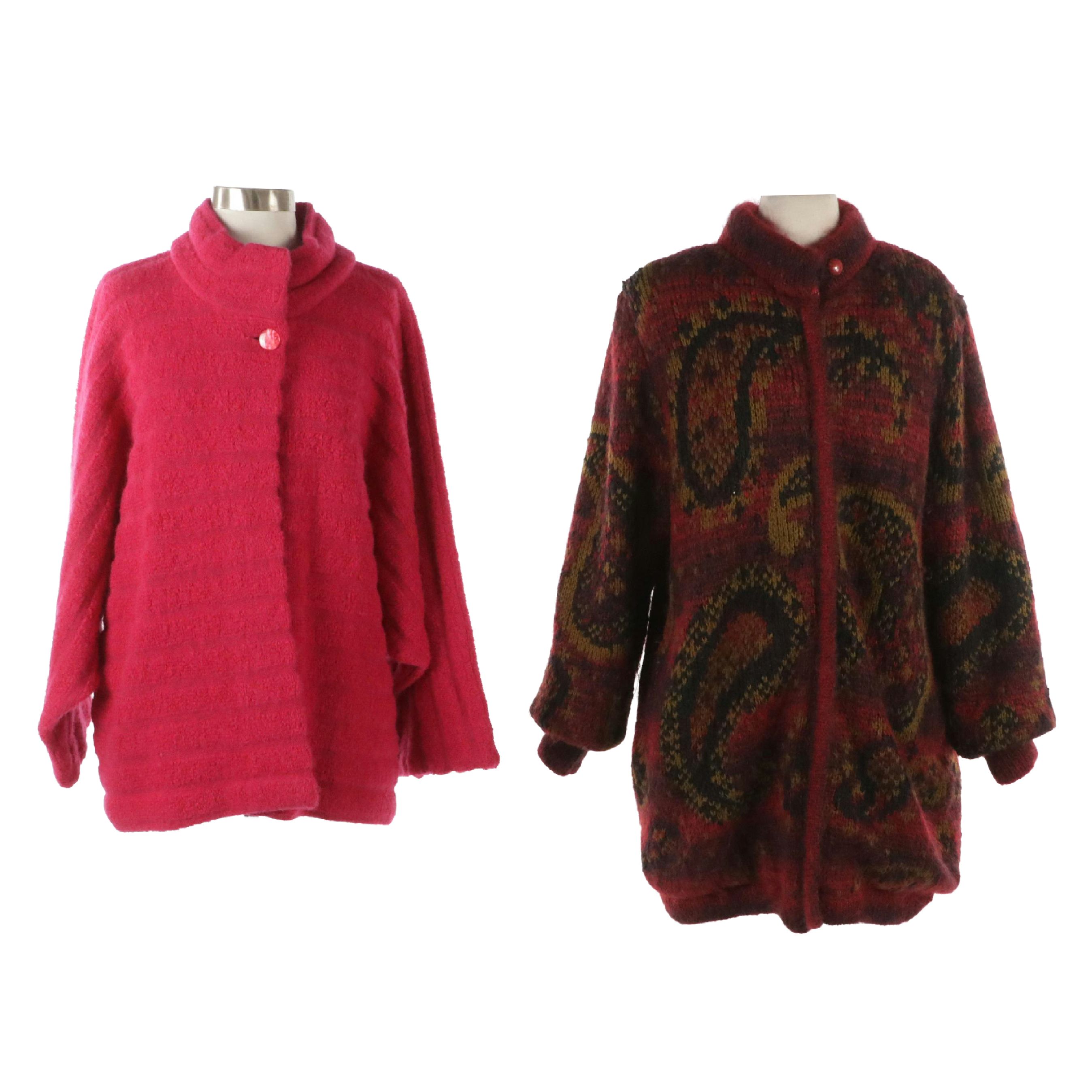 Mohair Blend Knit Jackets