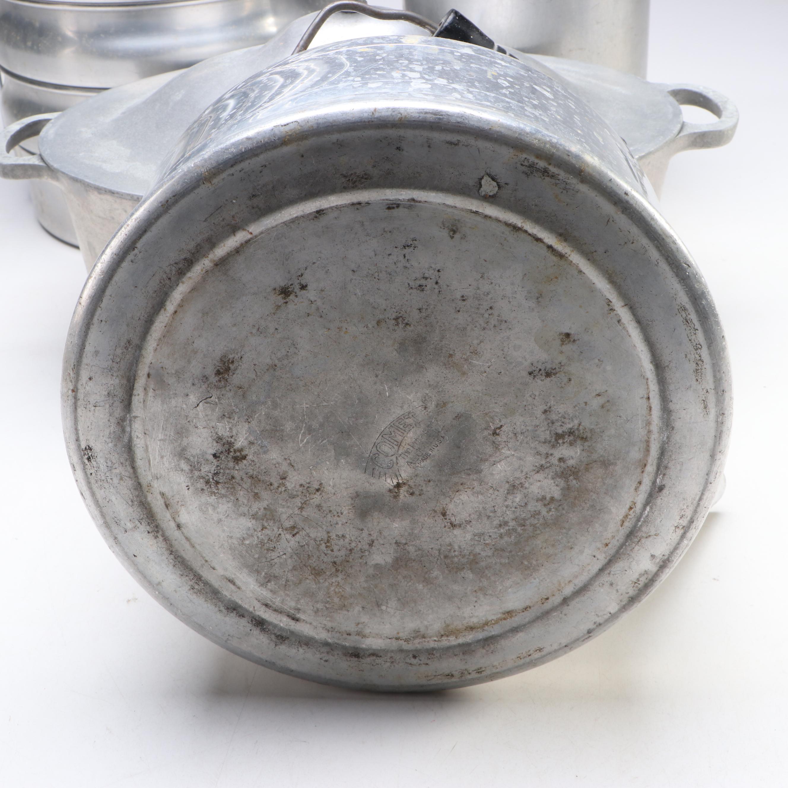 Banner Dutch Oven with Comet Kettle and Other Aluminum Vessels