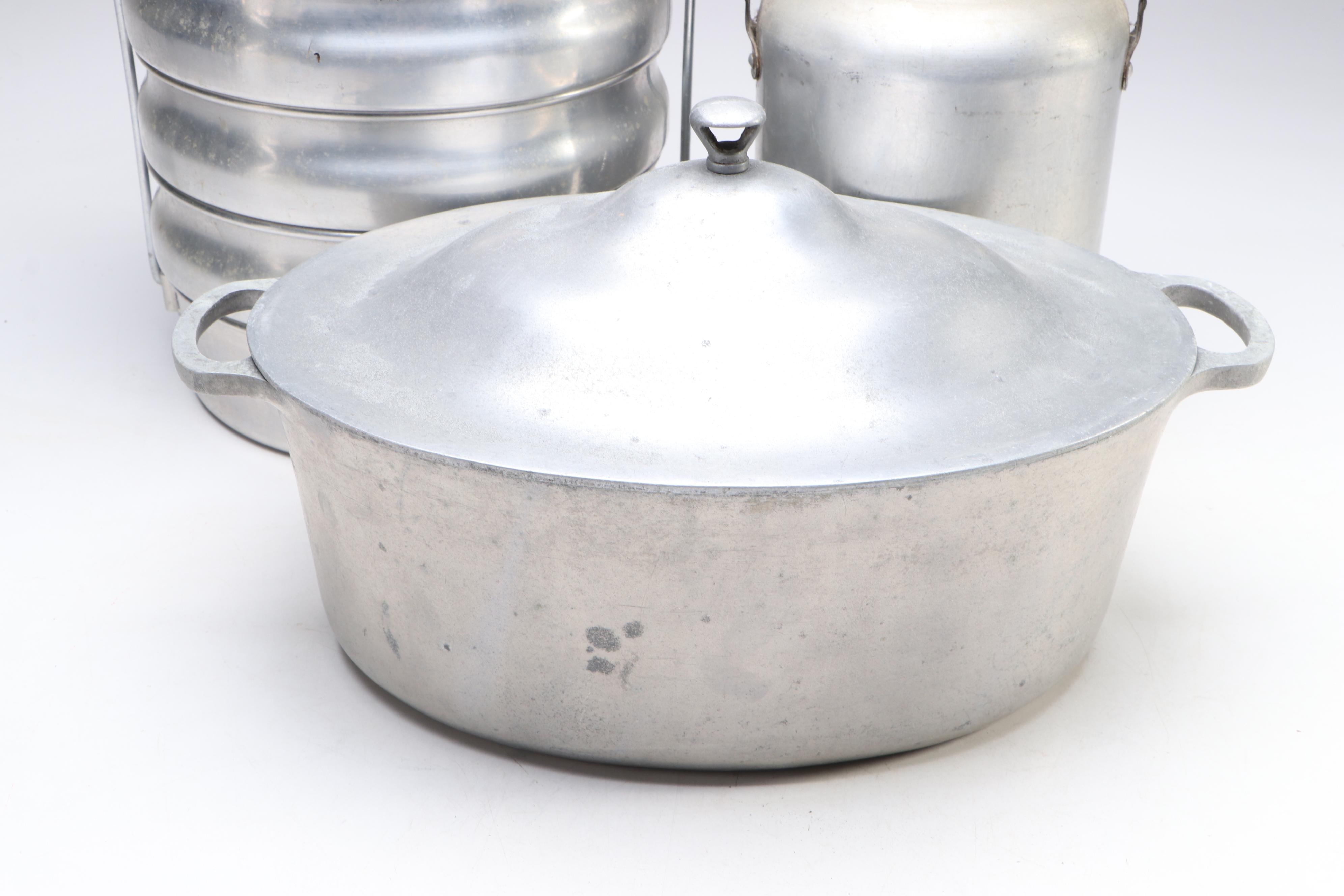 Banner Dutch Oven with Comet Kettle and Other Aluminum Vessels