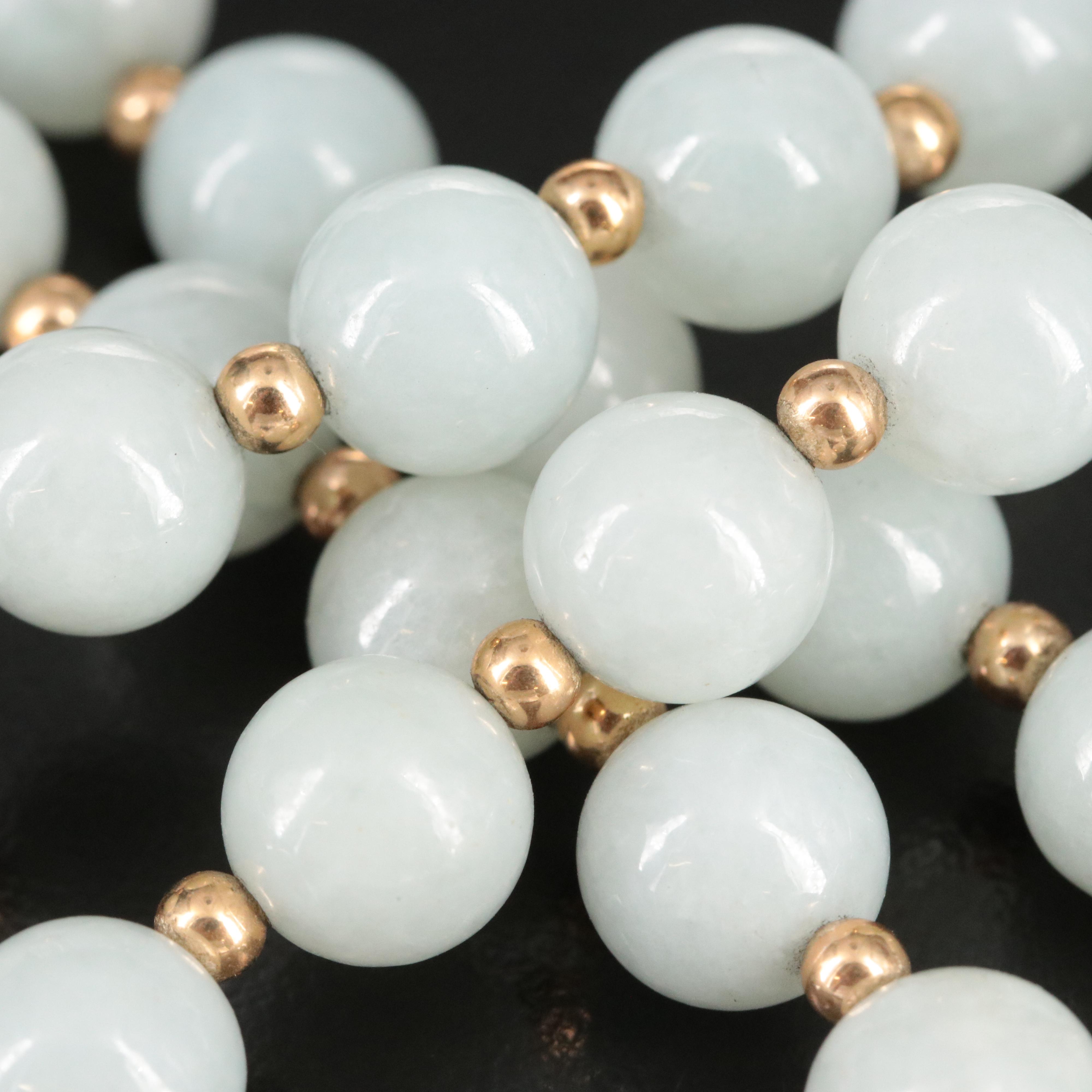 14K Jadeite Endless Necklace