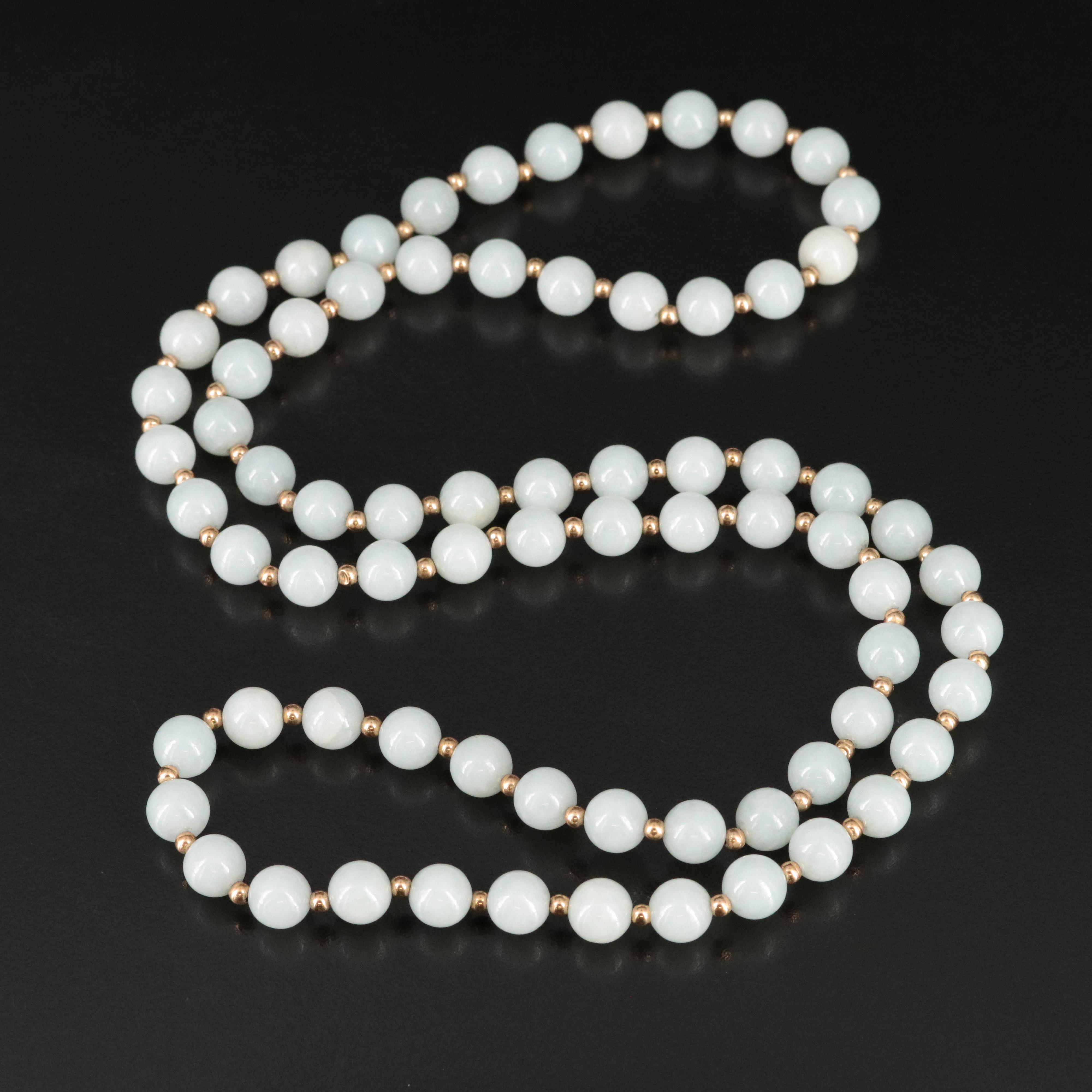 14K Jadeite Endless Necklace