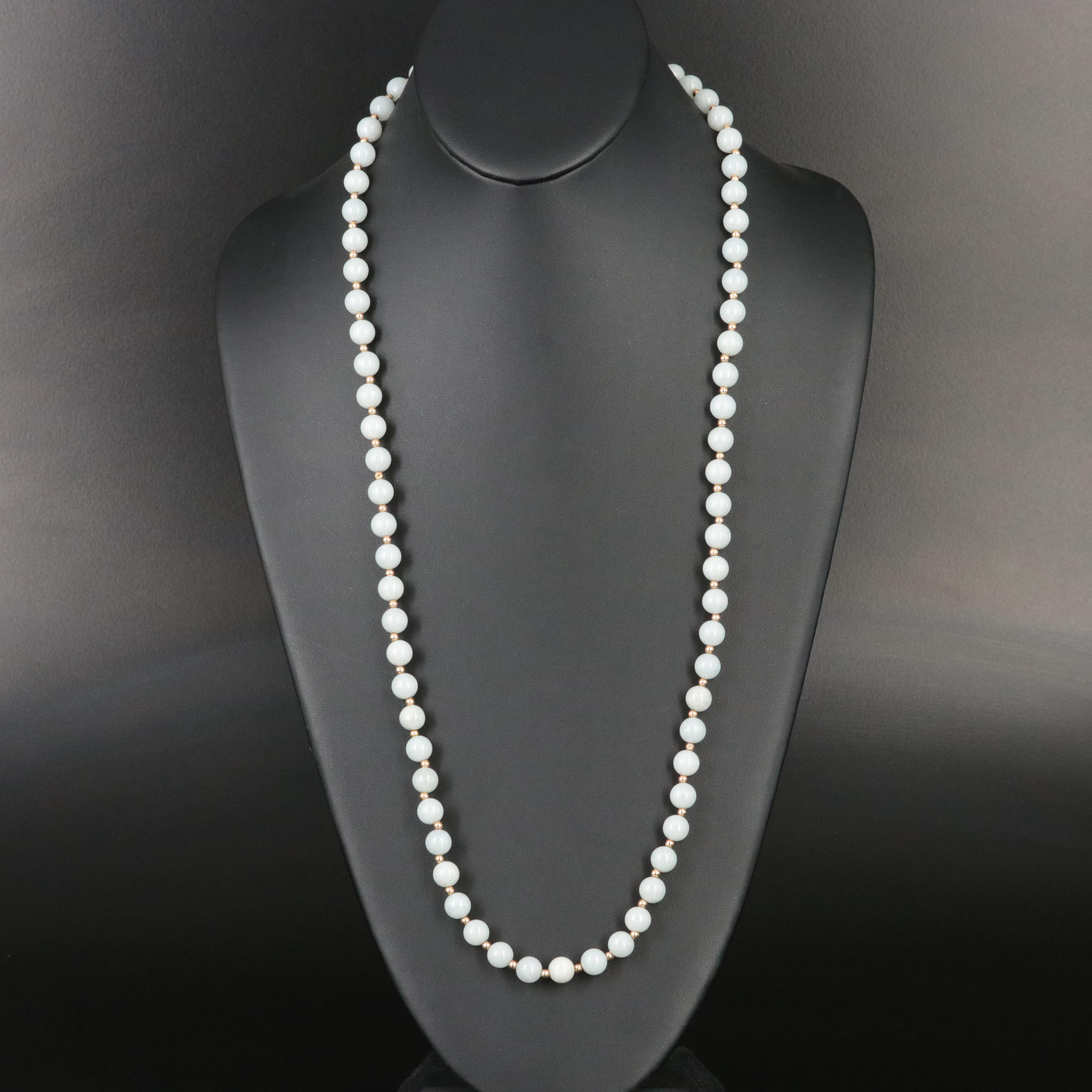 14K Jadeite Endless Necklace