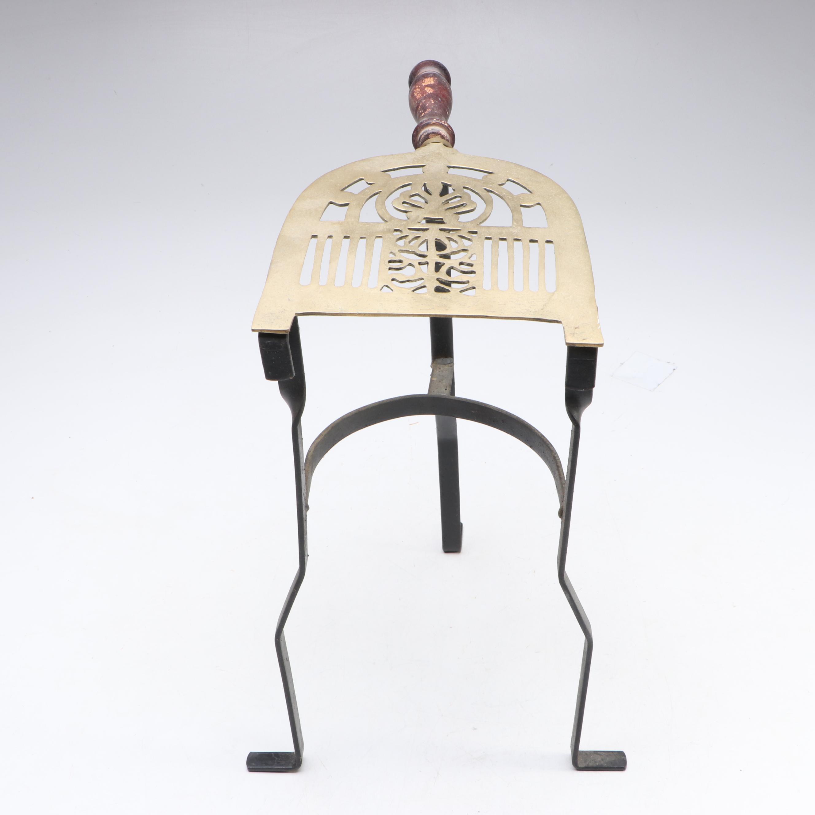 Pierce Brass Fireplace Kettle Stand