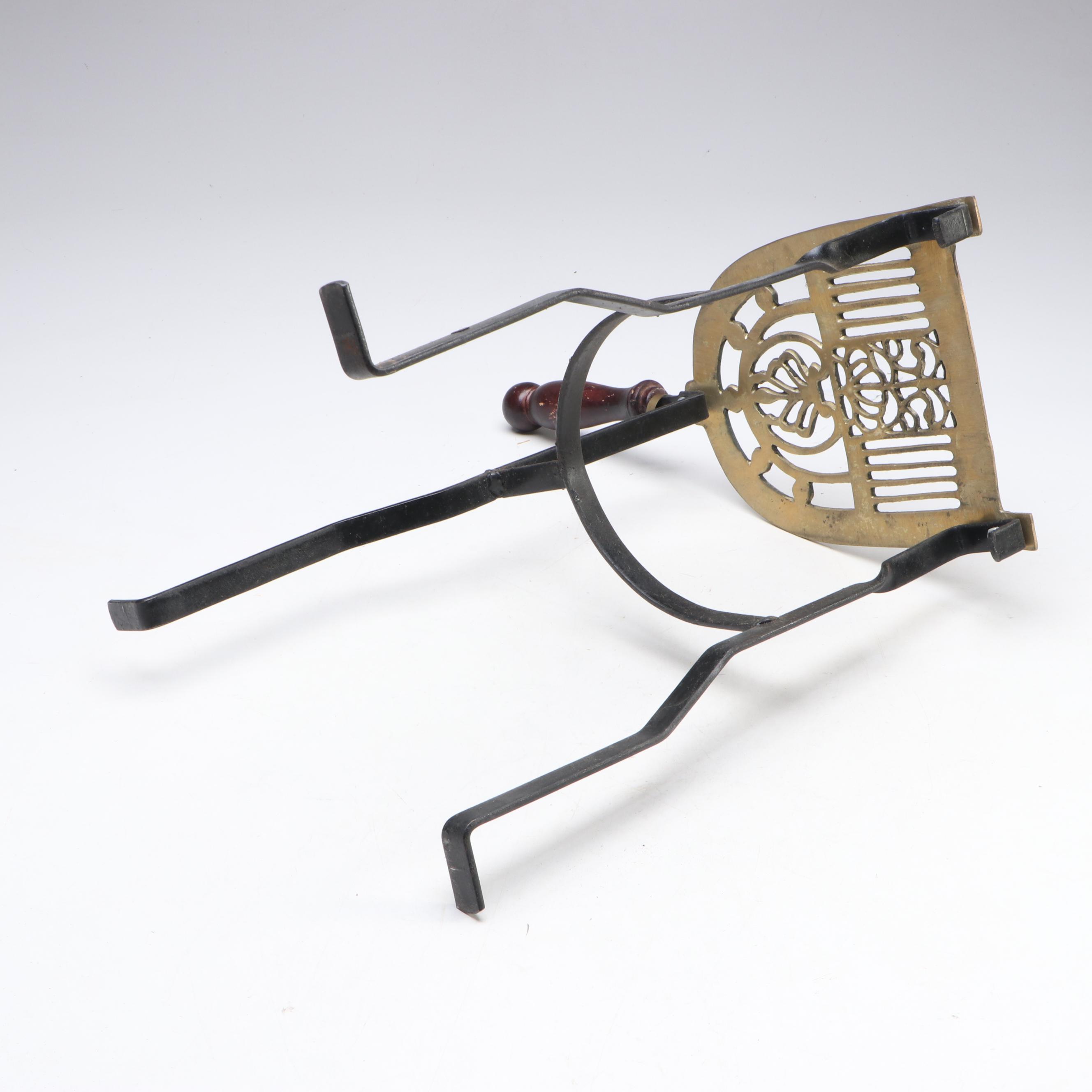 Pierce Brass Fireplace Kettle Stand