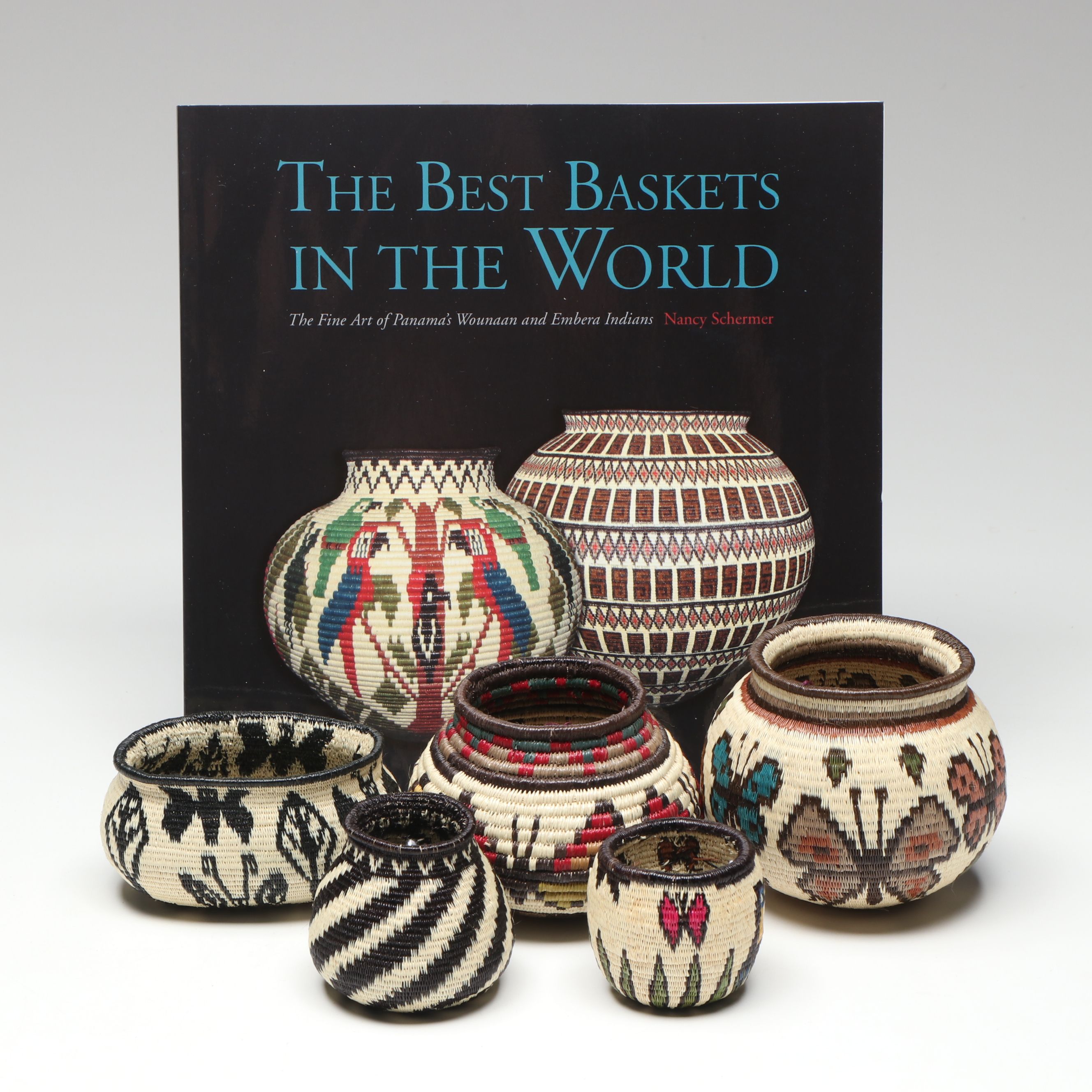 Panamanian Emberá-Wounaan Chunga Fiber Baskets with Figural Depictions